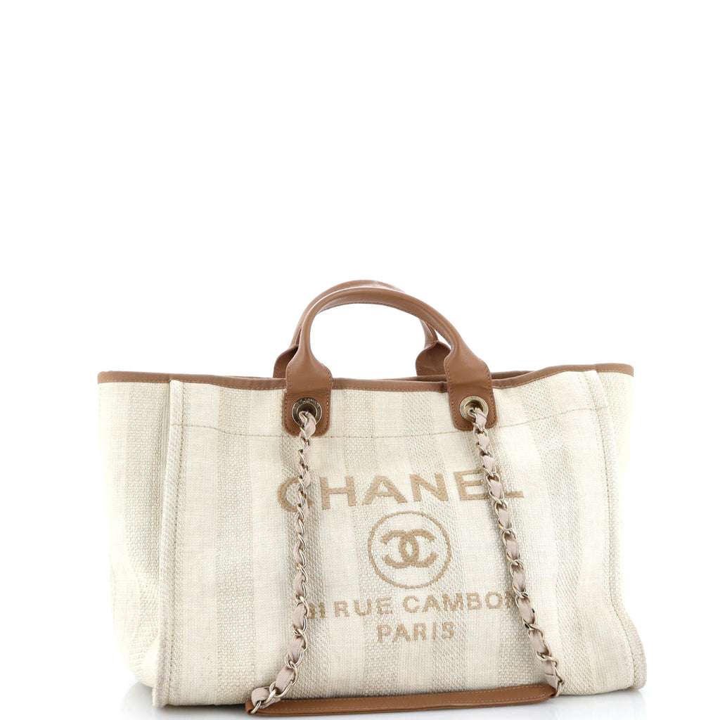 Deauville Tote Striped Mixed Fibers Medium