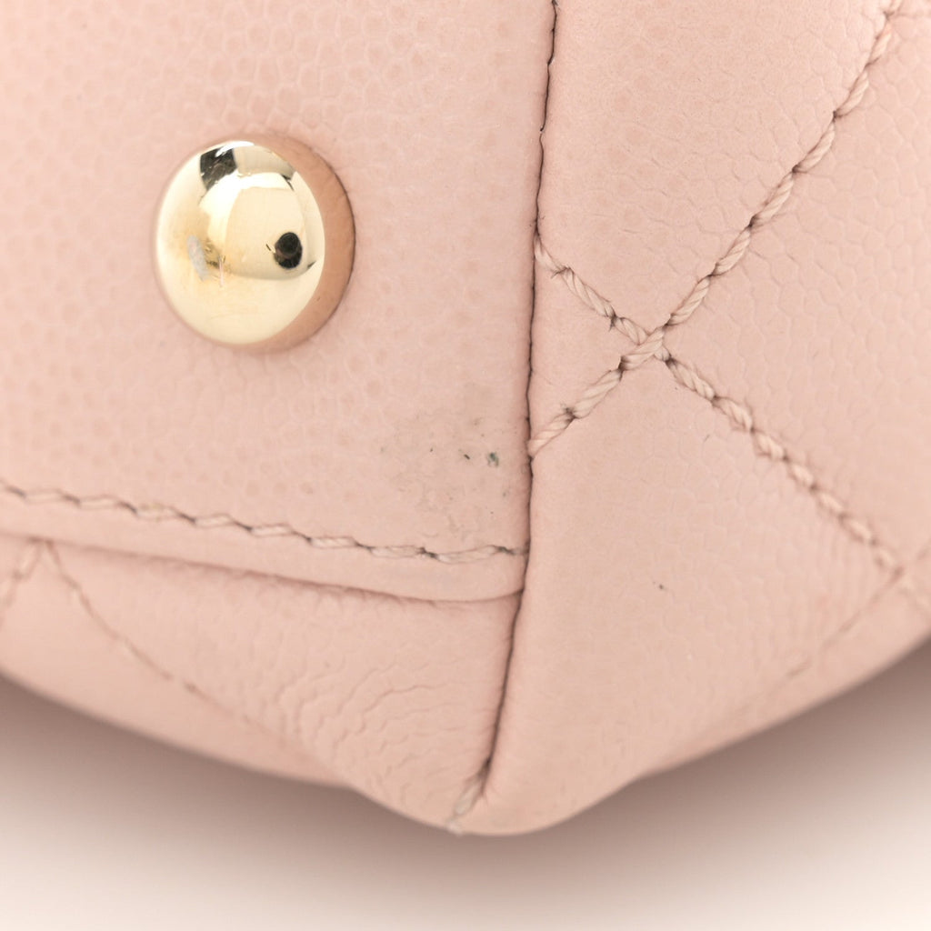 Caviar Quilted Extra Mini Coco Handle Flap Light Pink