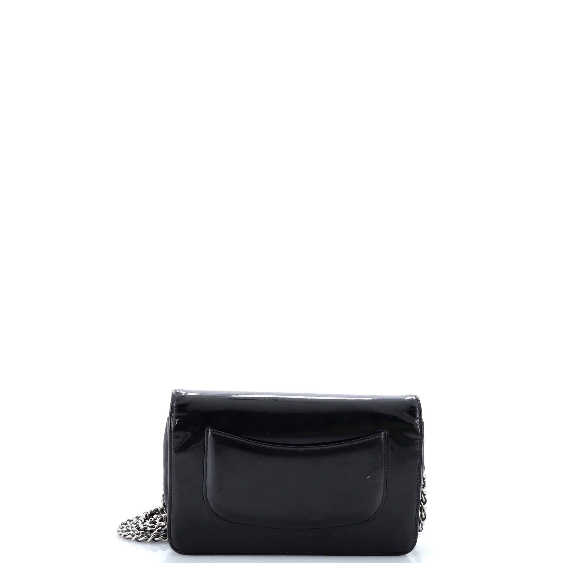 CC Wallet on Chain Strass Embellished Patent