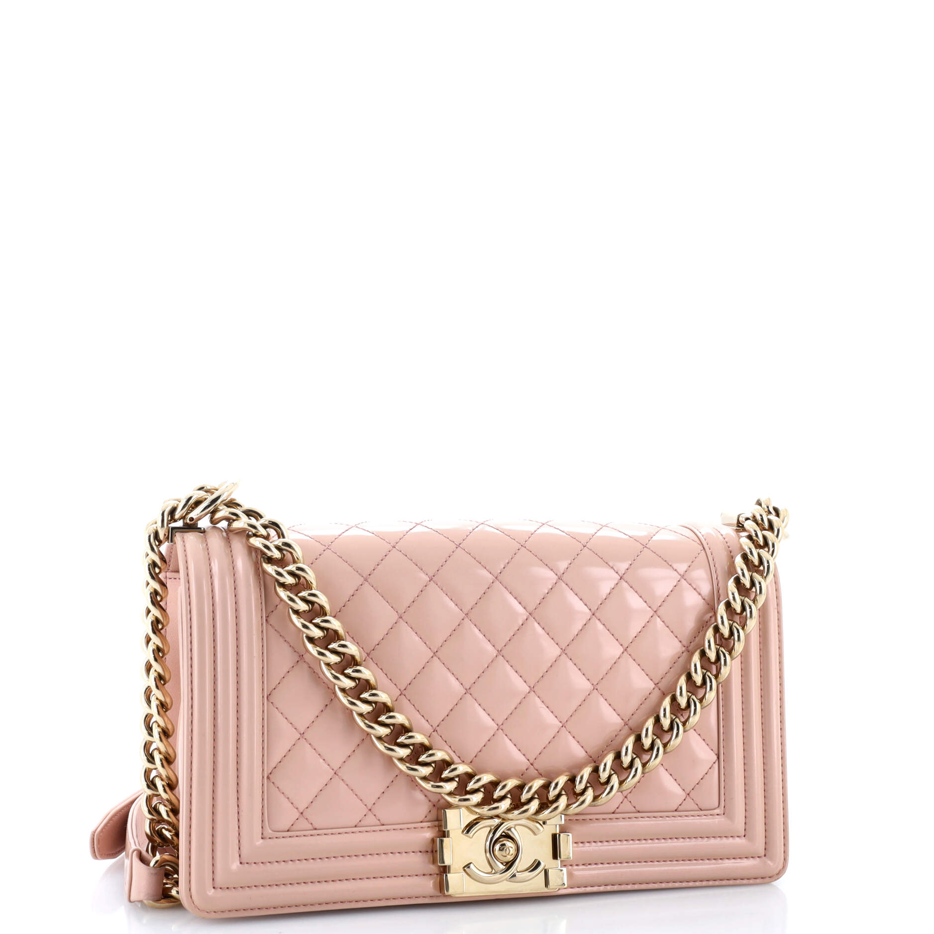Boy Flap Bag Quilted Iridescent Glazed Calfskin Old Medium