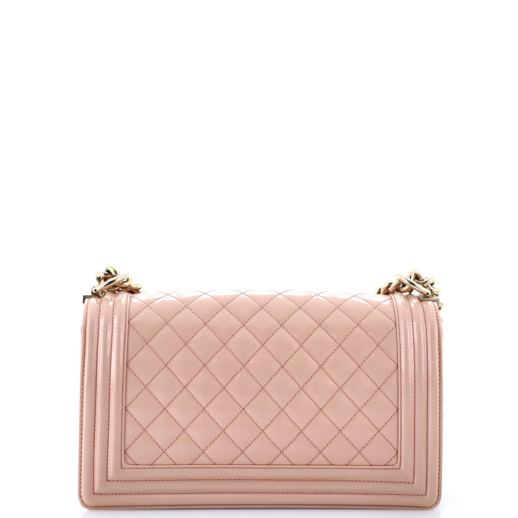 Boy Flap Bag Quilted Iridescent Glazed Calfskin Old Medium