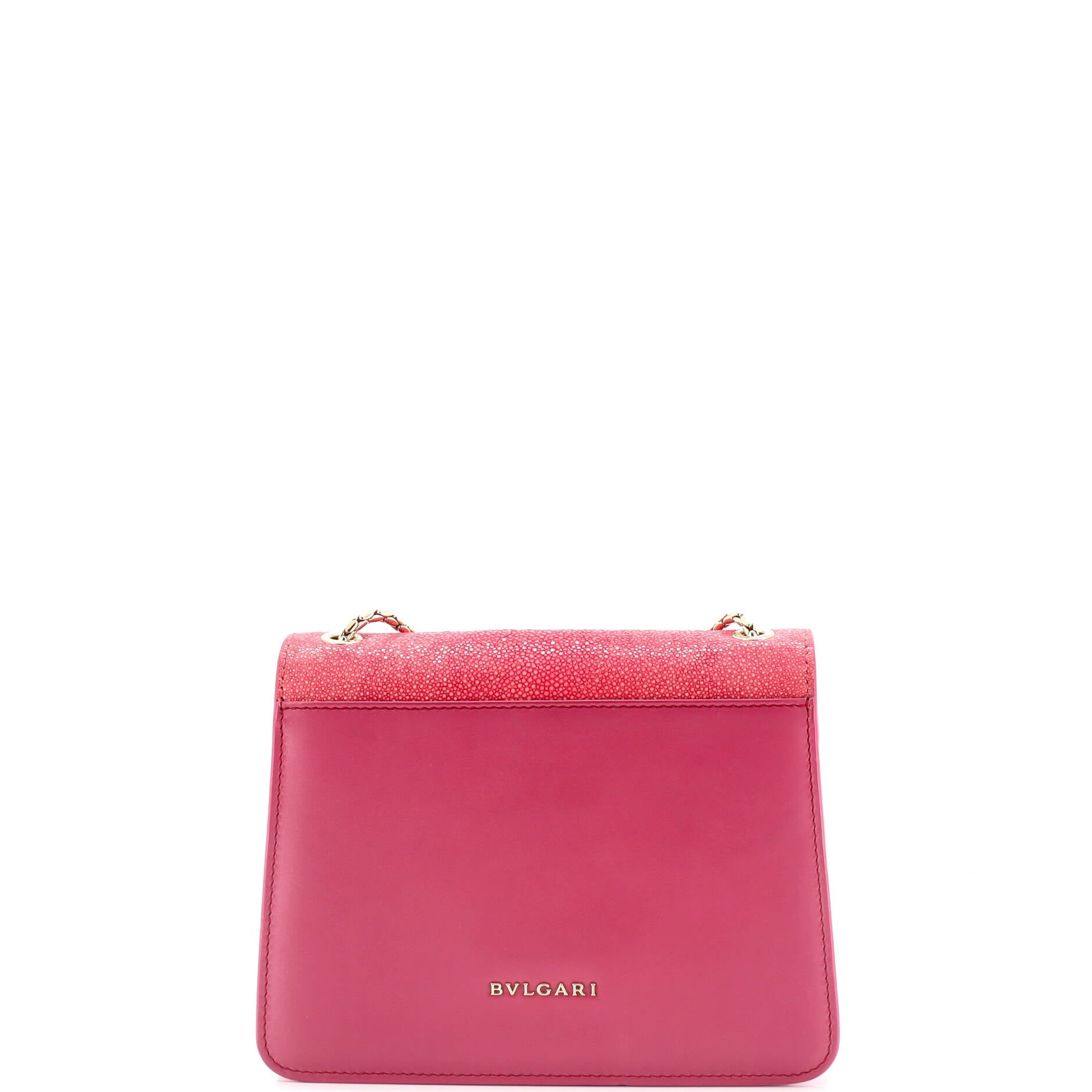 Serpenti Forever Square Shoulder Bag Leather and Stingray Small