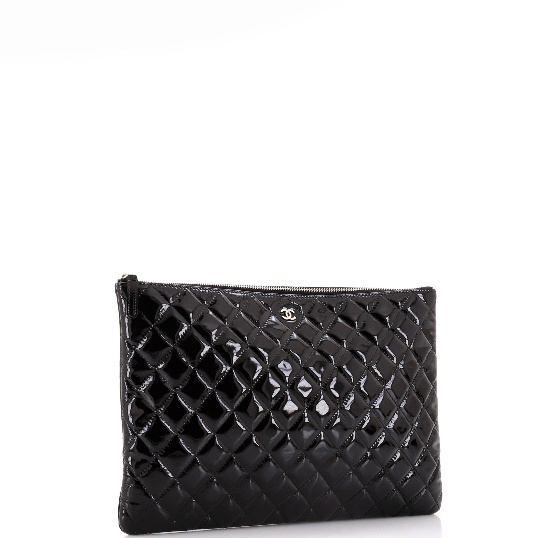 O Case Clutch Quilted Patent Large