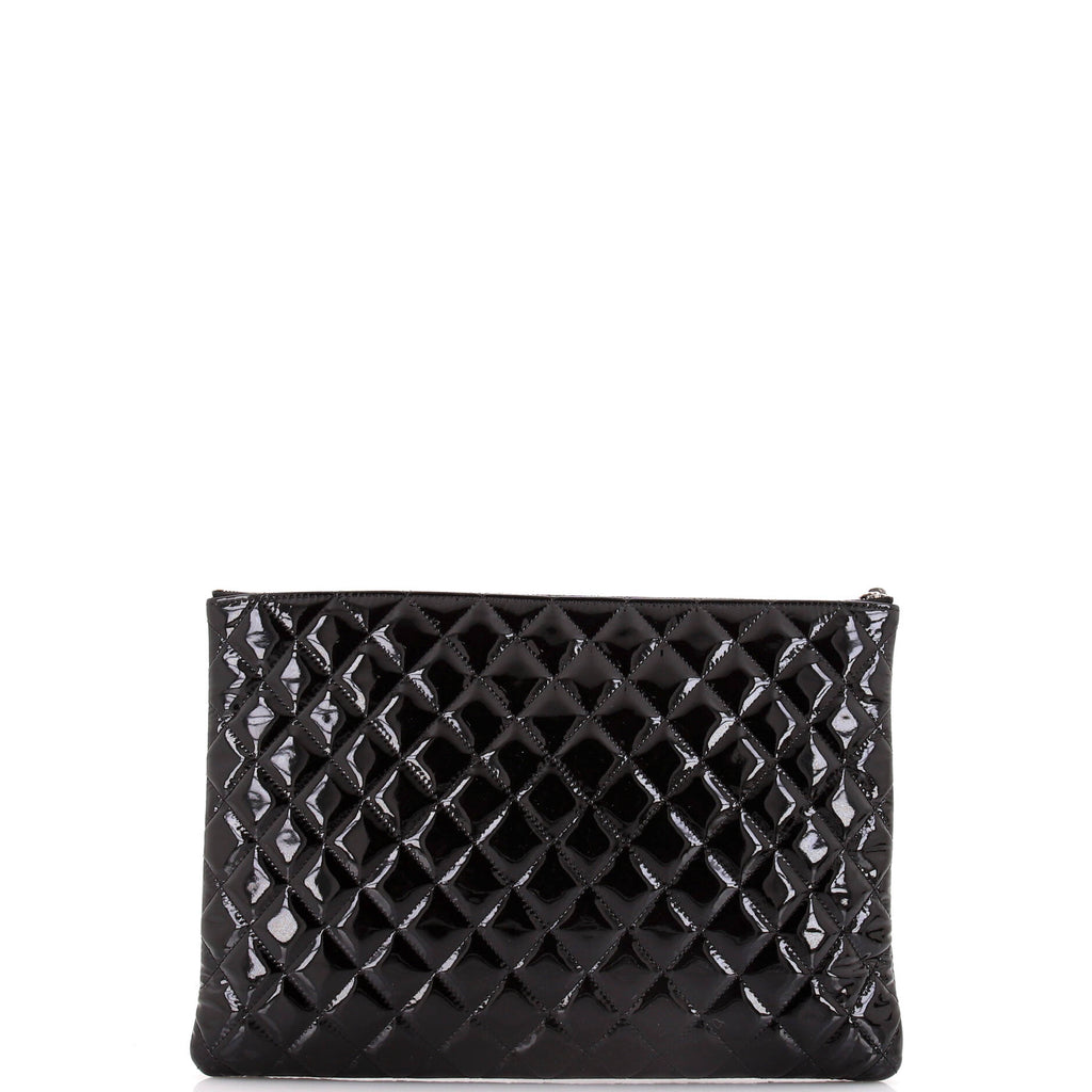 O Case Clutch Quilted Patent Large