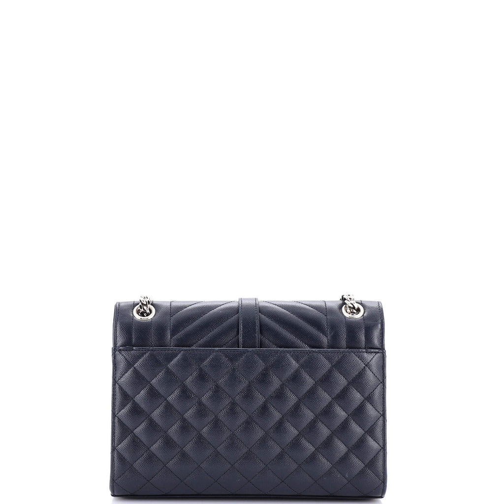 Classic Monogram Envelope Satchel Mixed Matelasse Leather Medium