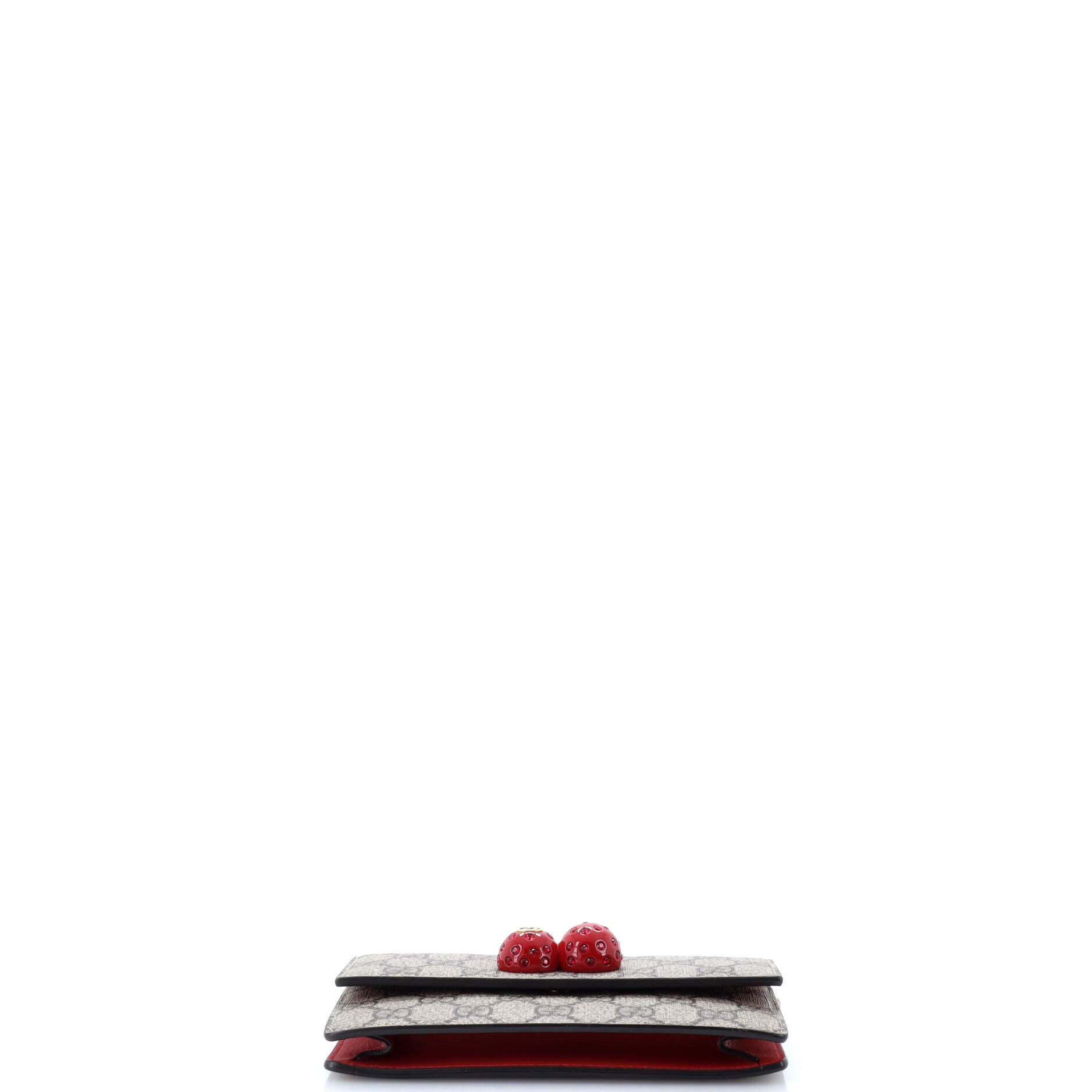 Cherries Wallet on Chain GG Coated Canvas Mini