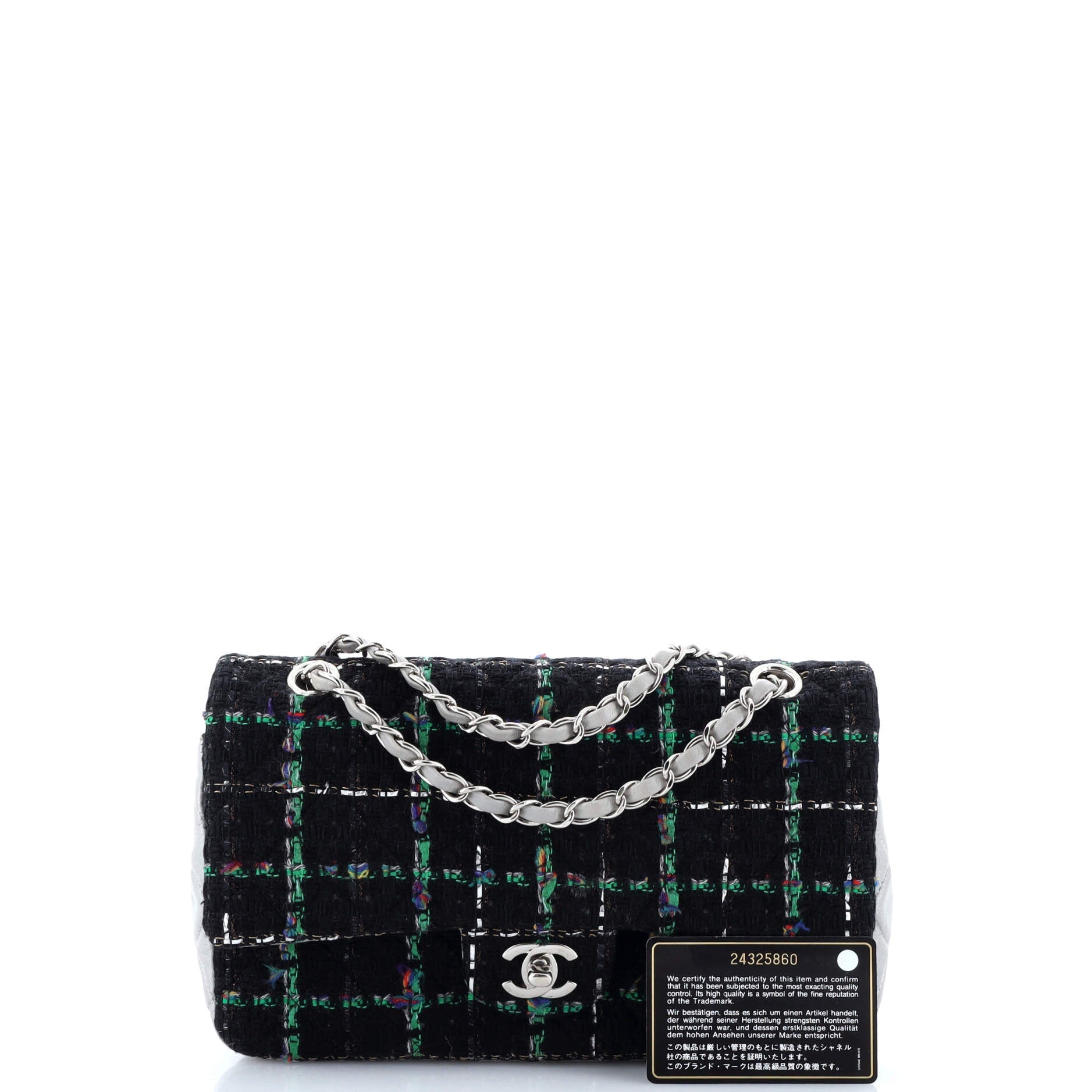 Classic Double Flap Bag Tweed and Quilted Lambskin Medium