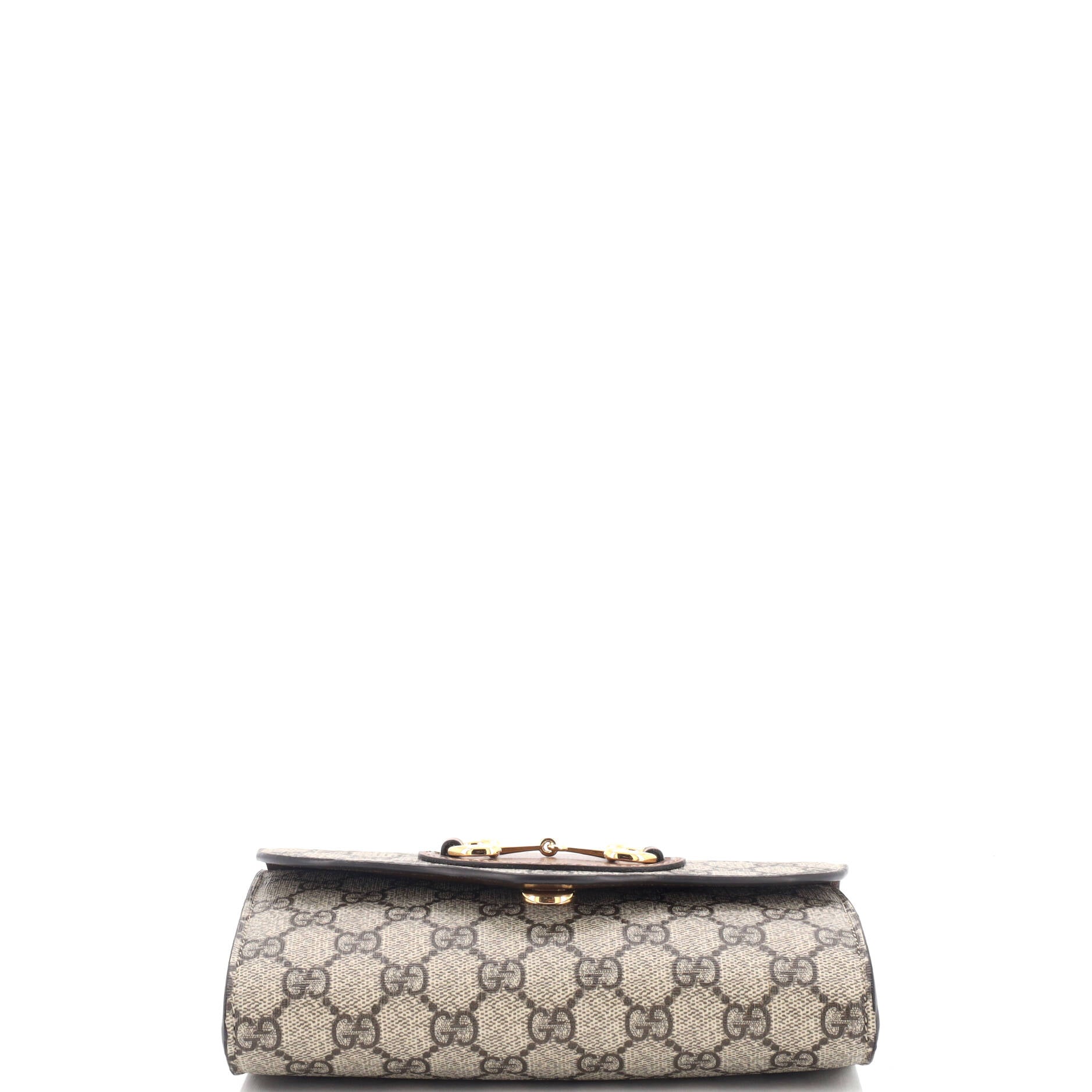 Horsebit 1955 Curved Flap Shoulder Bag GG Coated Canvas Mini