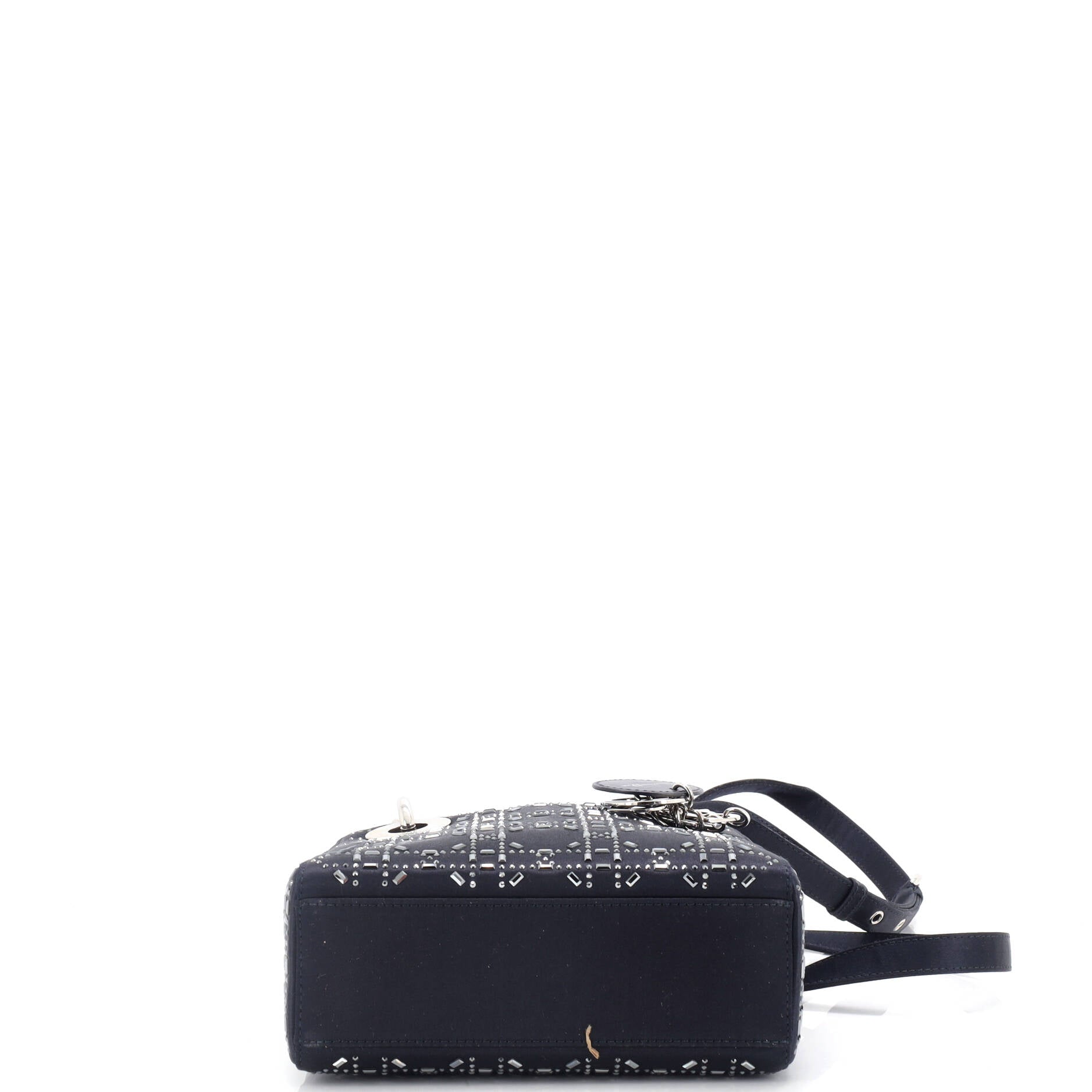 Lady Dior Bag Crystal Embellished Cannage Quilt Satin Mini