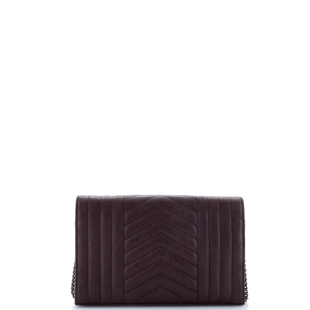 Classic Monogram Chain Wallet Mixed Matelasse Leather Medium