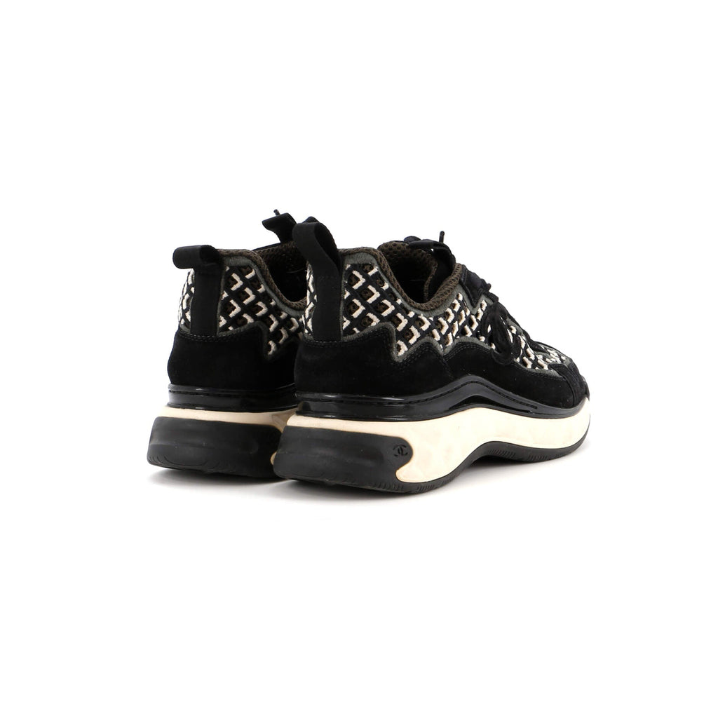 Women's CC Embroidery Sneakers Calfskin and Suede