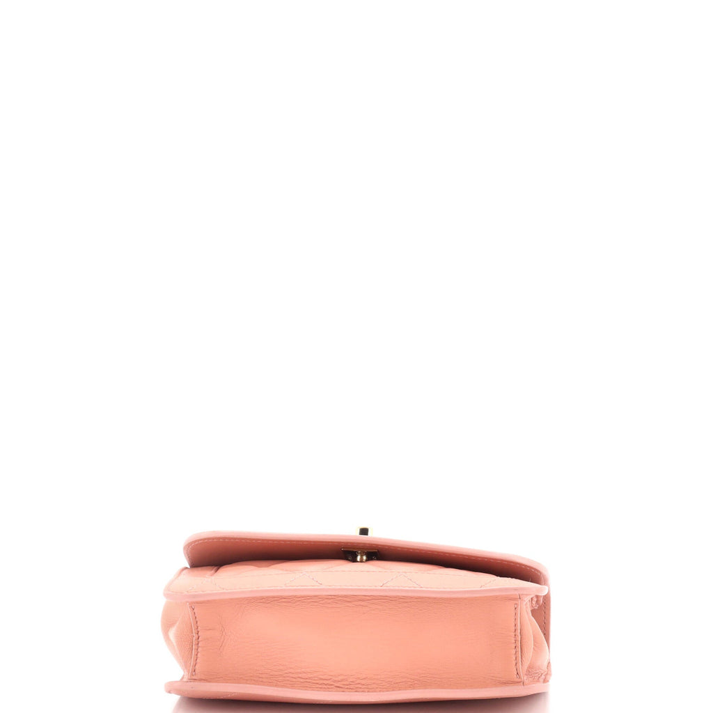 CC Front Pocket Flap Bag Stitched Calfskin Small