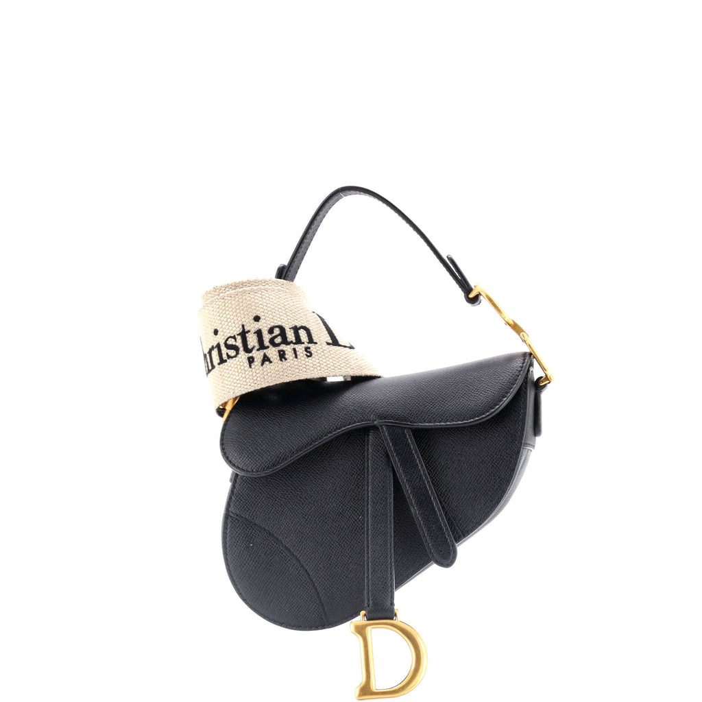 Saddle Handbag with Strap Leather Mini
