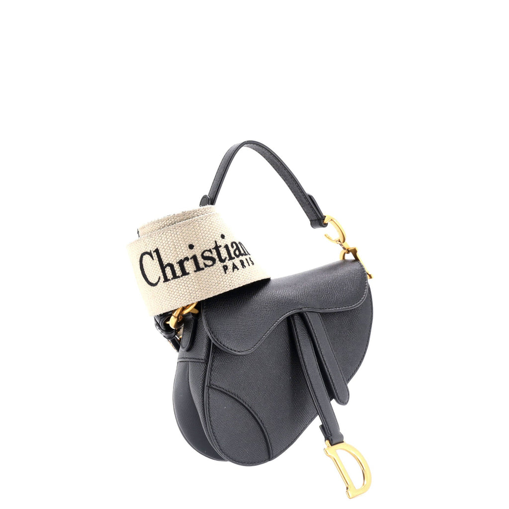 Saddle Handbag with Strap Leather Mini