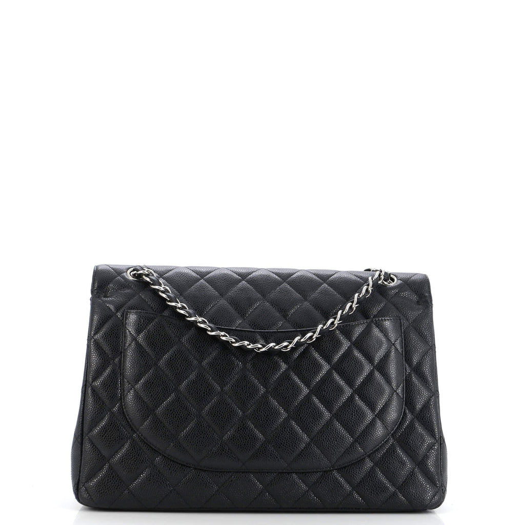 Classic Double Flap Bag Quilted Caviar Maxi
