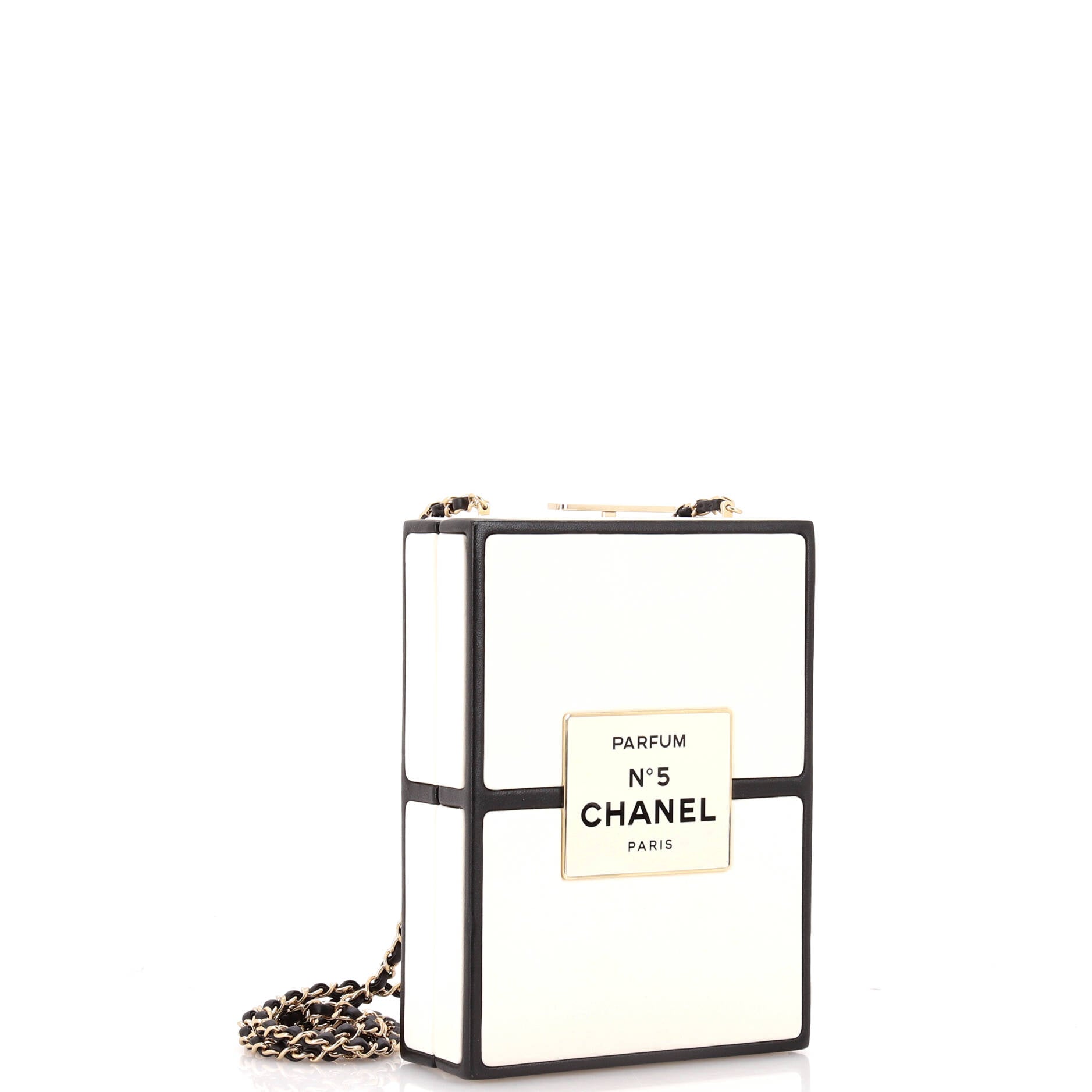 No.5 Perfume Box Evening Clutch Leather