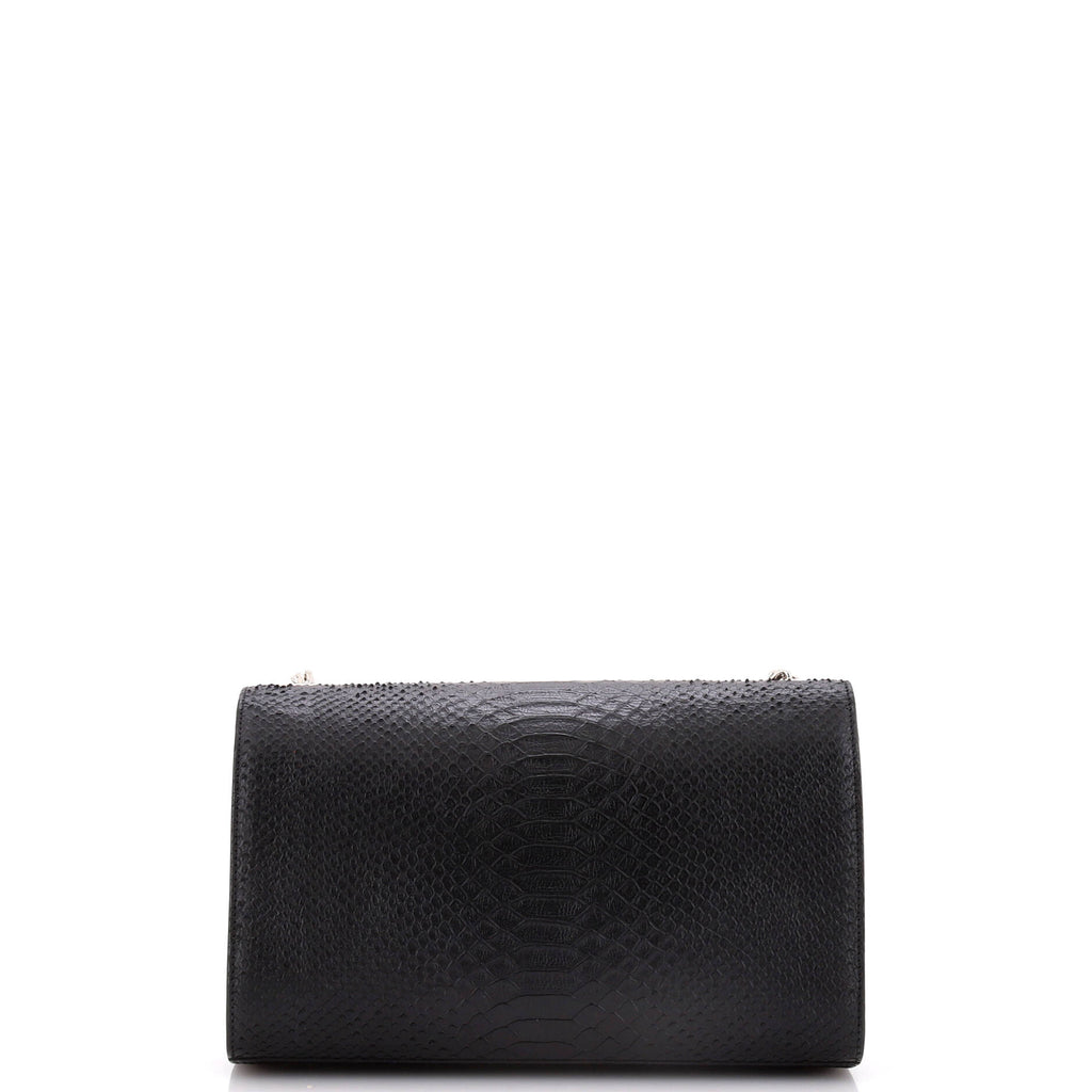 Classic Monogram Tassel Crossbody Bag Python Embossed Leather Medium