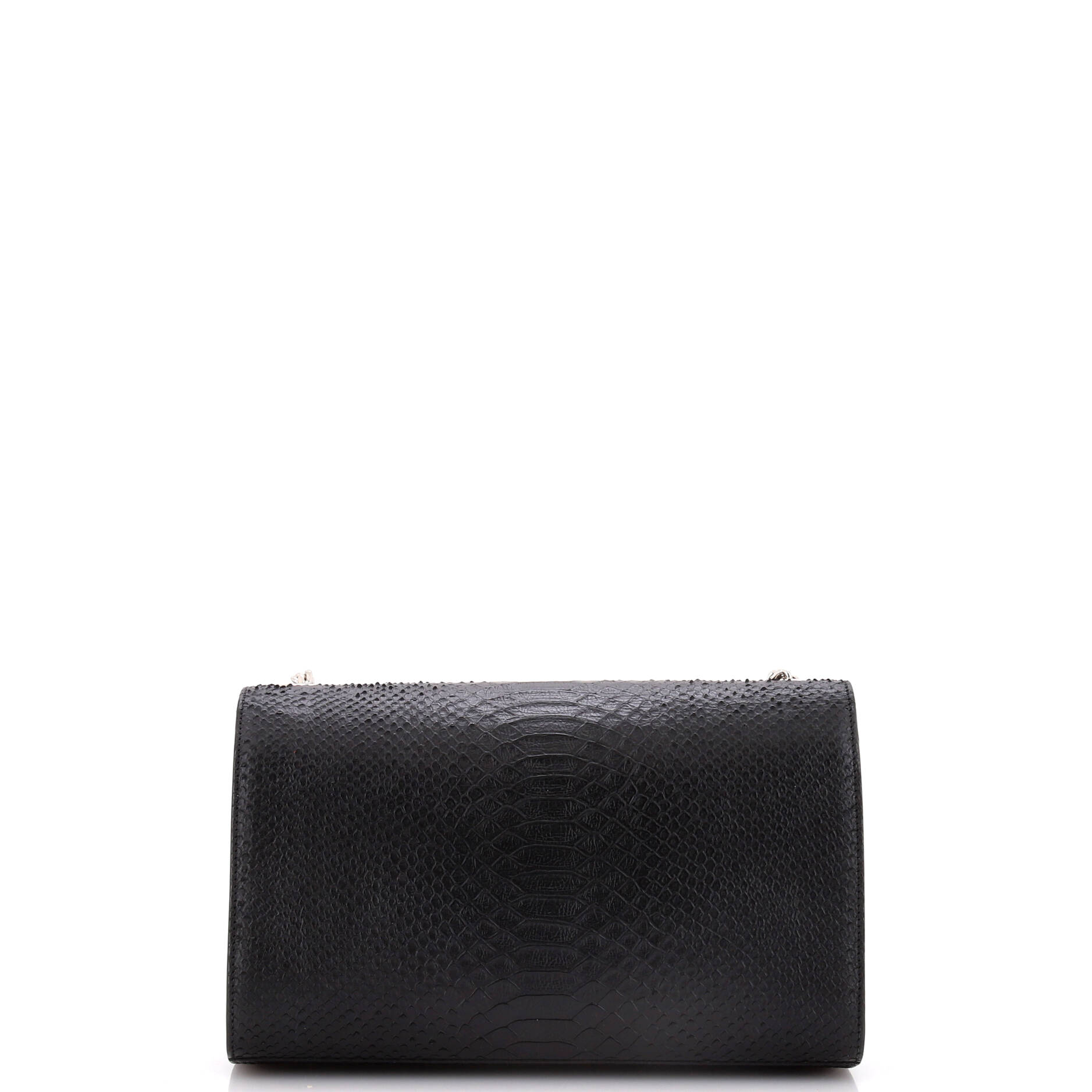 Classic Monogram Tassel Crossbody Bag Python Embossed Leather Medium