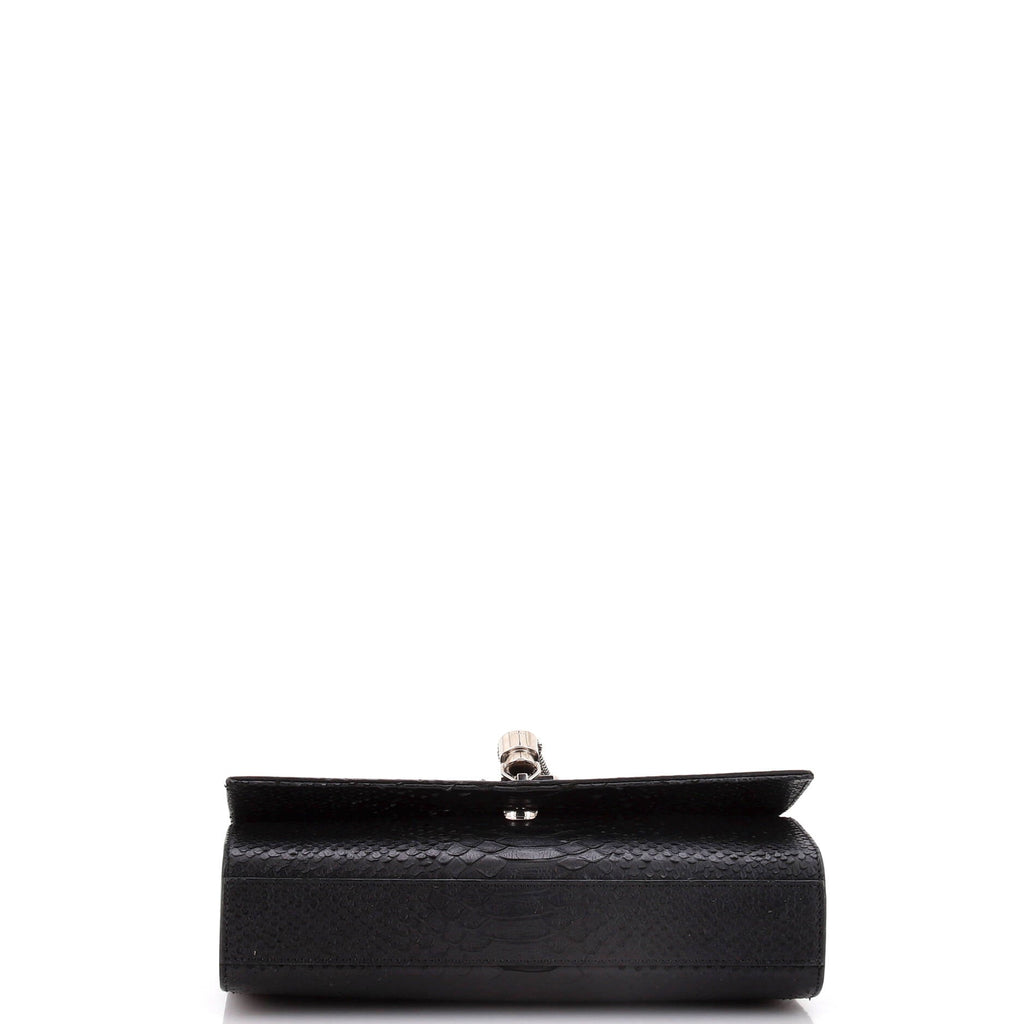 Classic Monogram Tassel Crossbody Bag Python Embossed Leather Medium