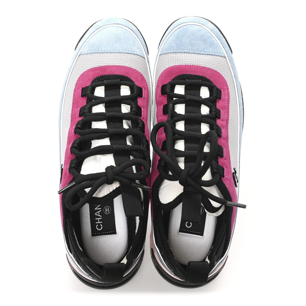 Fabric Suede CC Sneakers 40 Light Grey Light Blue Fuchsia