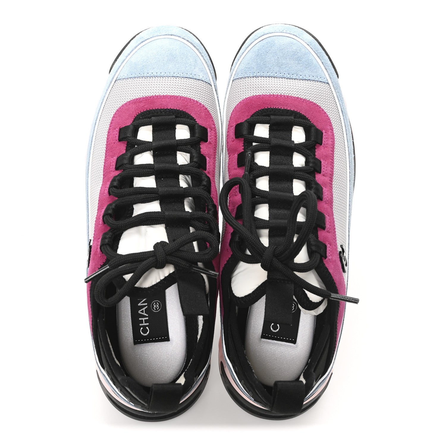 Fabric Suede CC Sneakers 40 Light Grey Light Blue Fuchsia