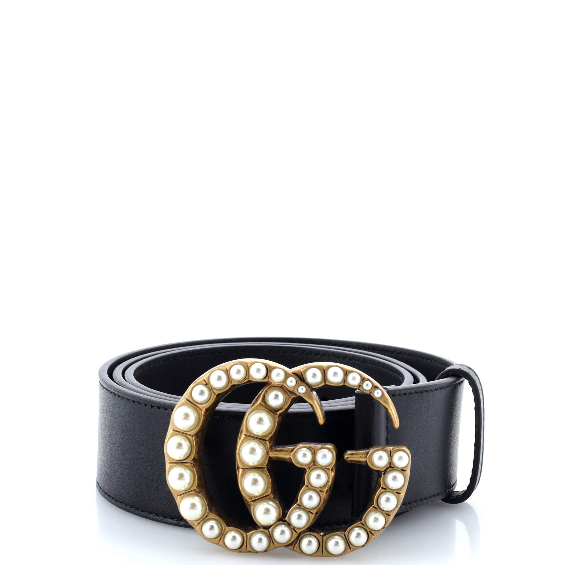 Pearly GG Marmont Belt Leather Wide 90