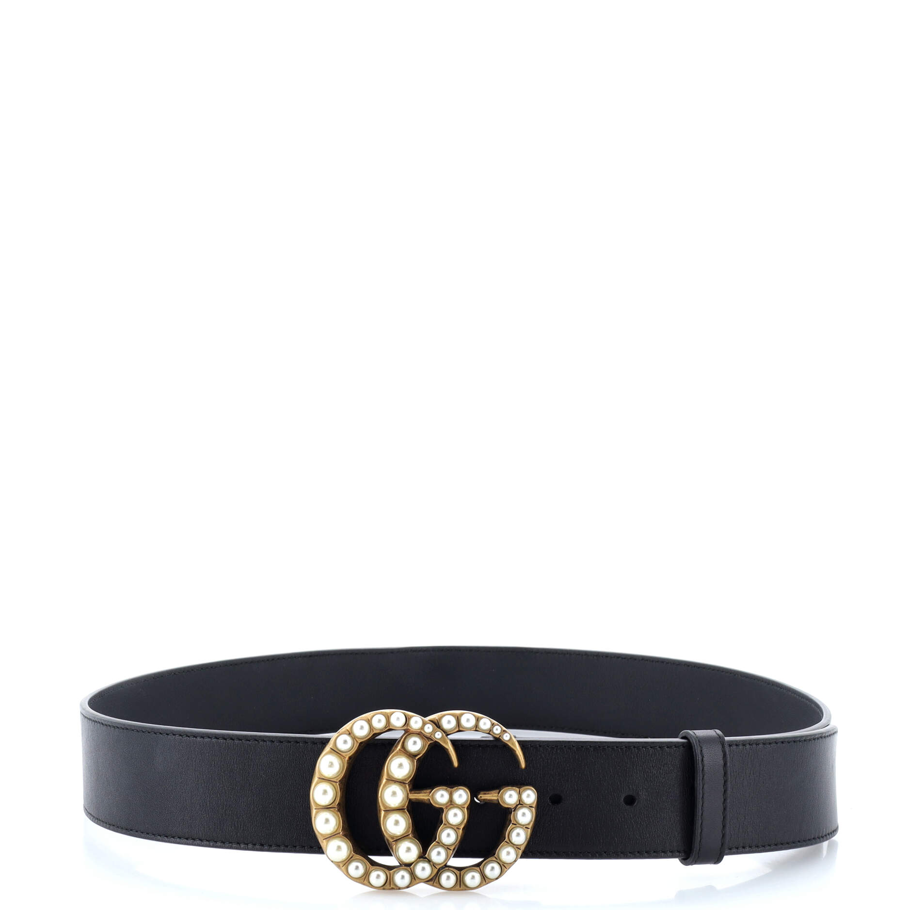 Pearly GG Marmont Belt Leather Wide 90