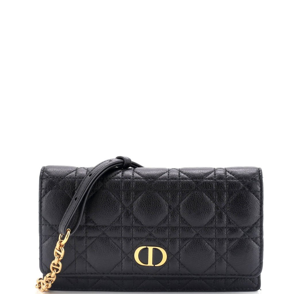 Caro Belt Pouch with Chain Cannage Quilt Calfskin