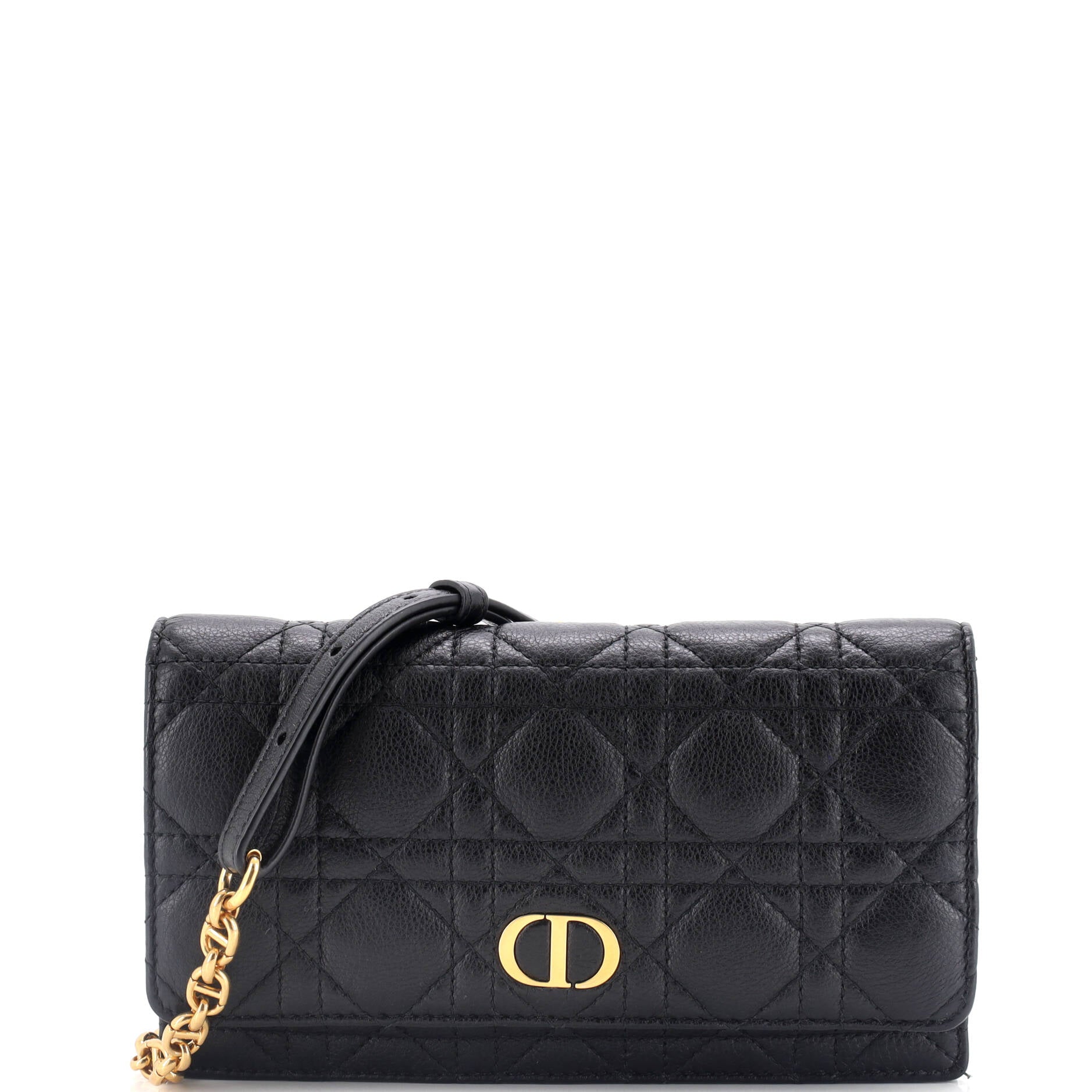 Caro Belt Pouch with Chain Cannage Quilt Calfskin