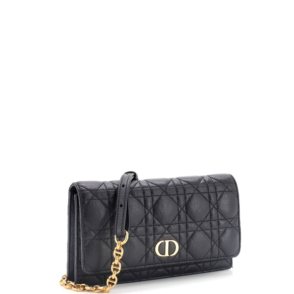 Caro Belt Pouch with Chain Cannage Quilt Calfskin