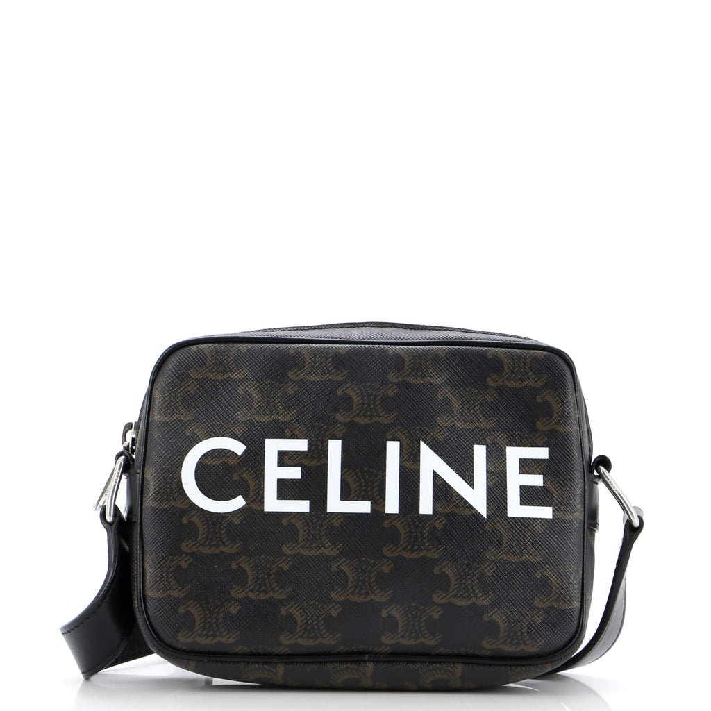 Logo Messenger Bag Triomphe Coated Canvas Mini