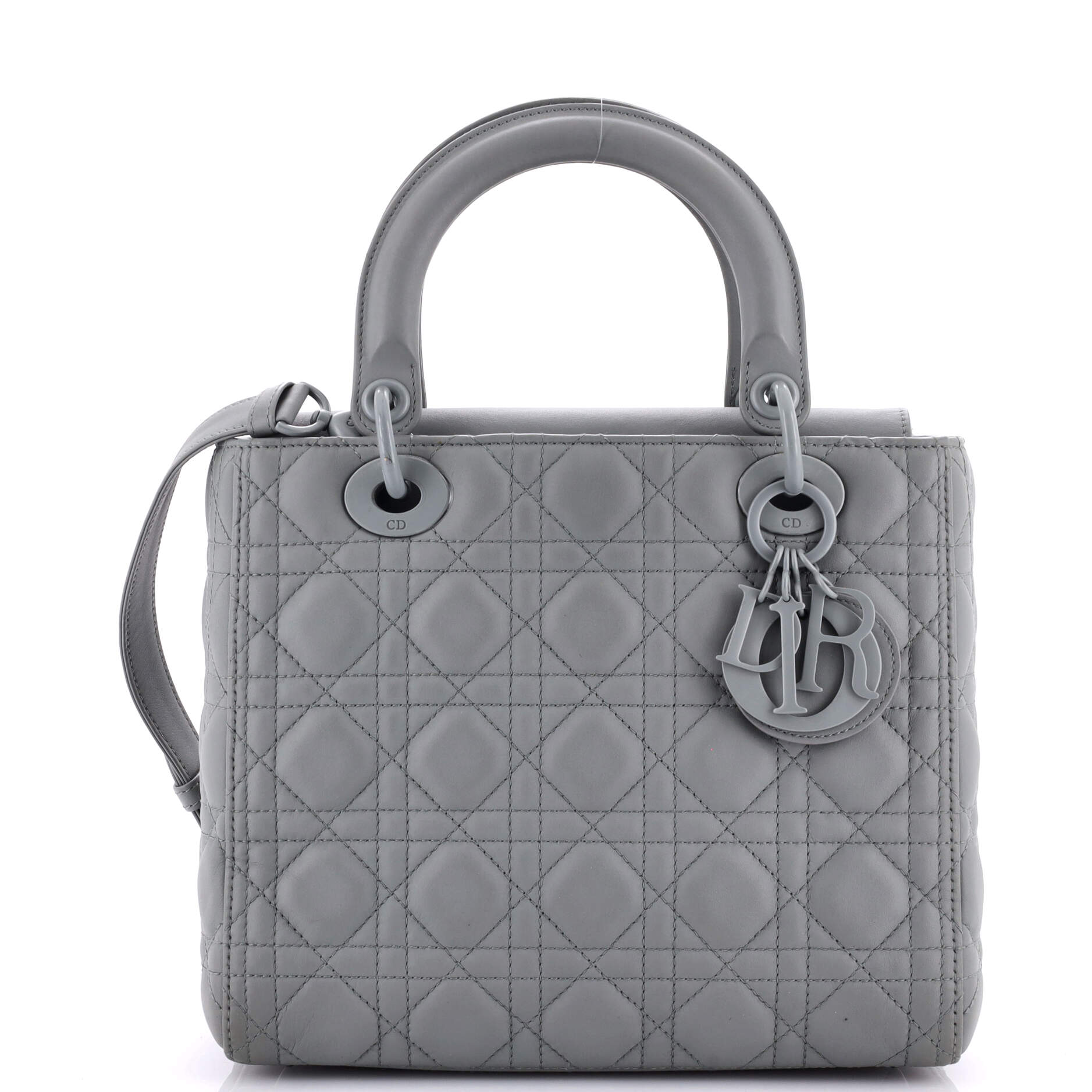 Ultra Matte Lady Dior Bag Cannage Quilt Calfskin Medium