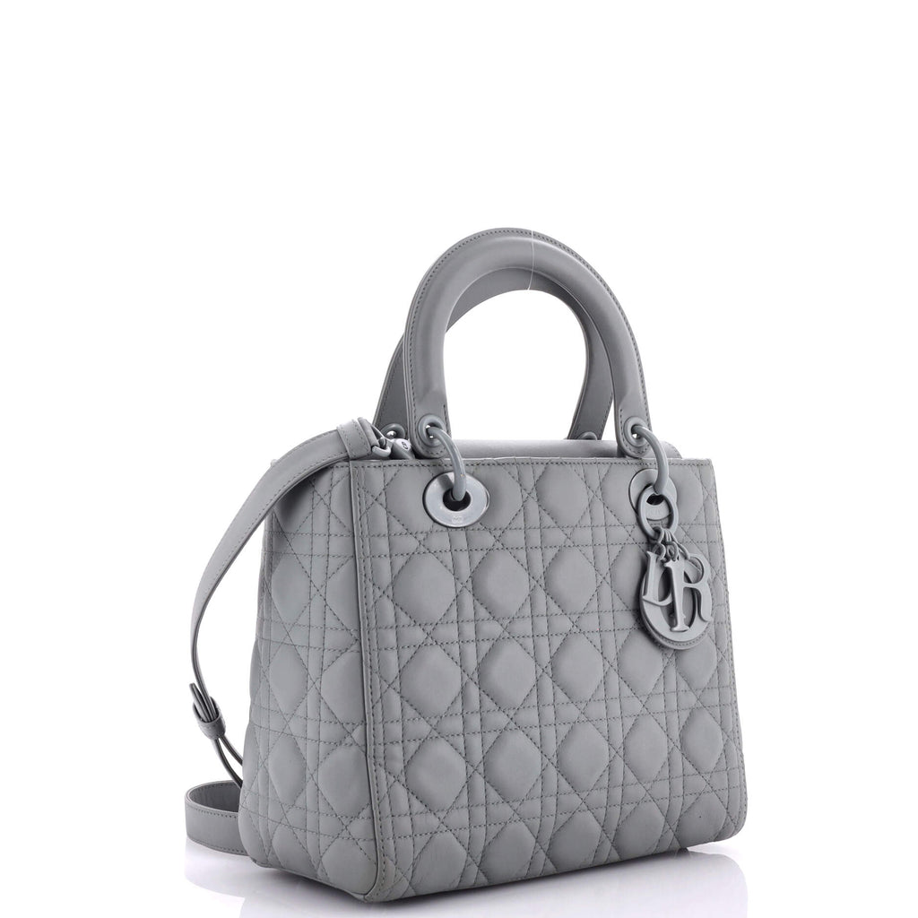 Ultra Matte Lady Dior Bag Cannage Quilt Calfskin Medium