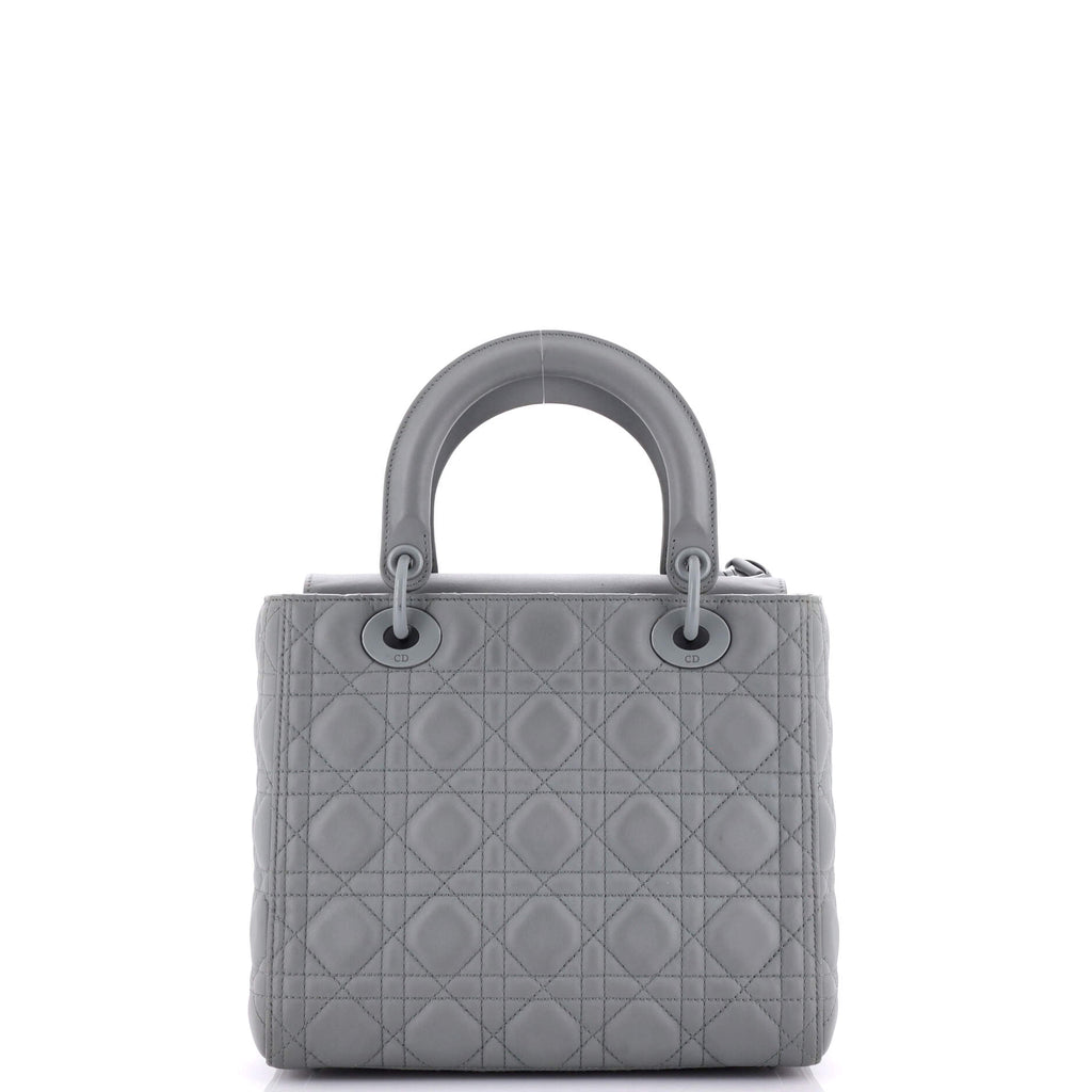 Ultra Matte Lady Dior Bag Cannage Quilt Calfskin Medium
