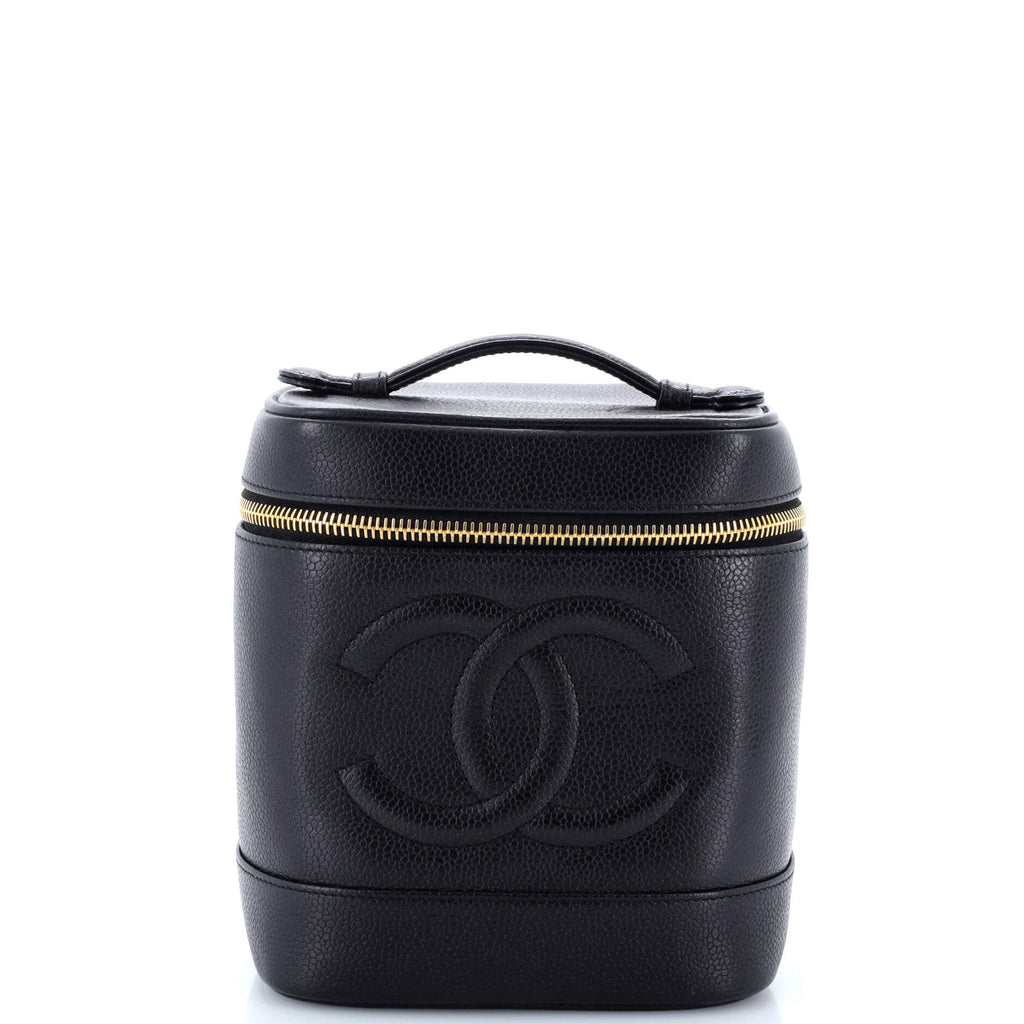 Vintage Timeless Cosmetic Case Caviar Tall