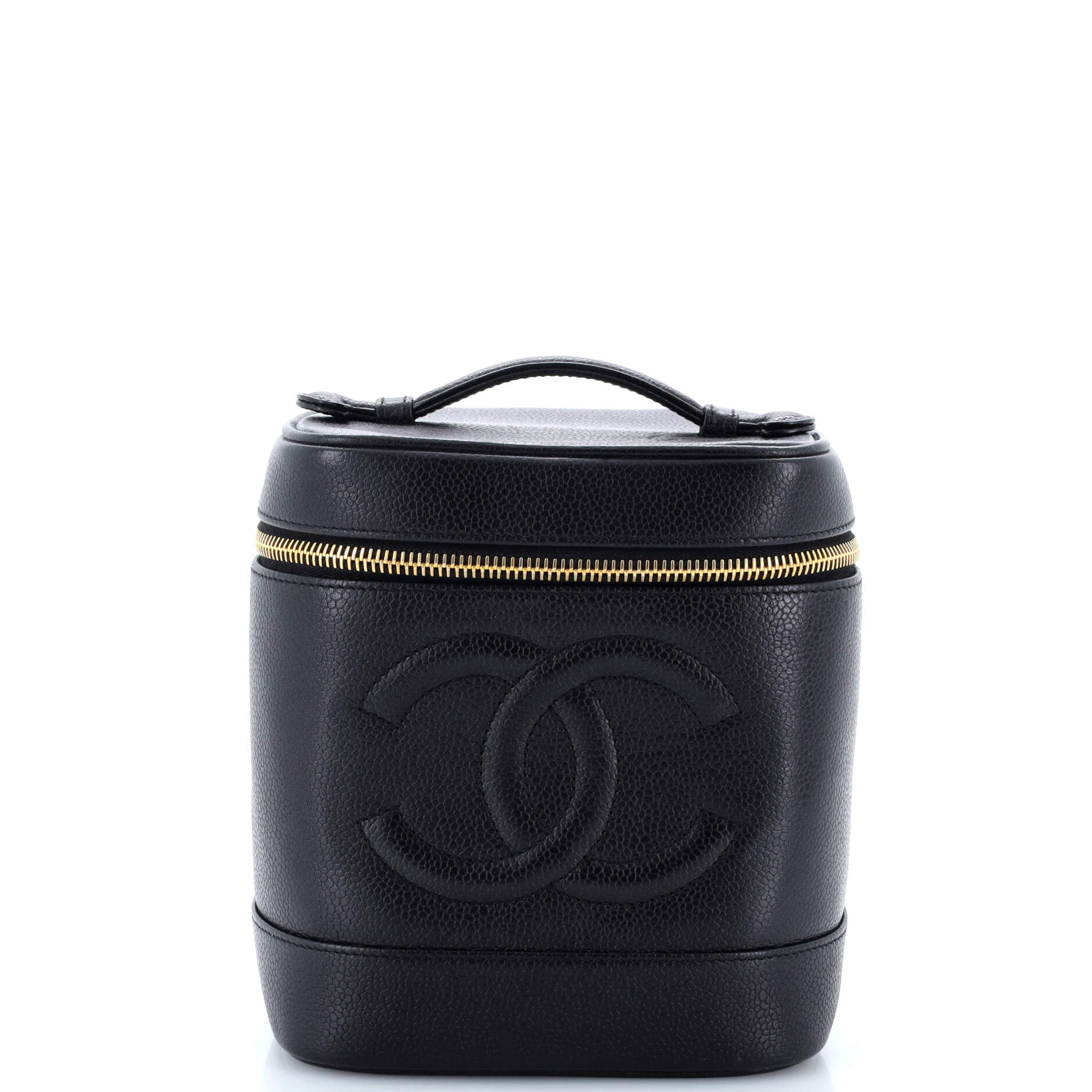 Vintage Timeless Cosmetic Case Caviar Tall