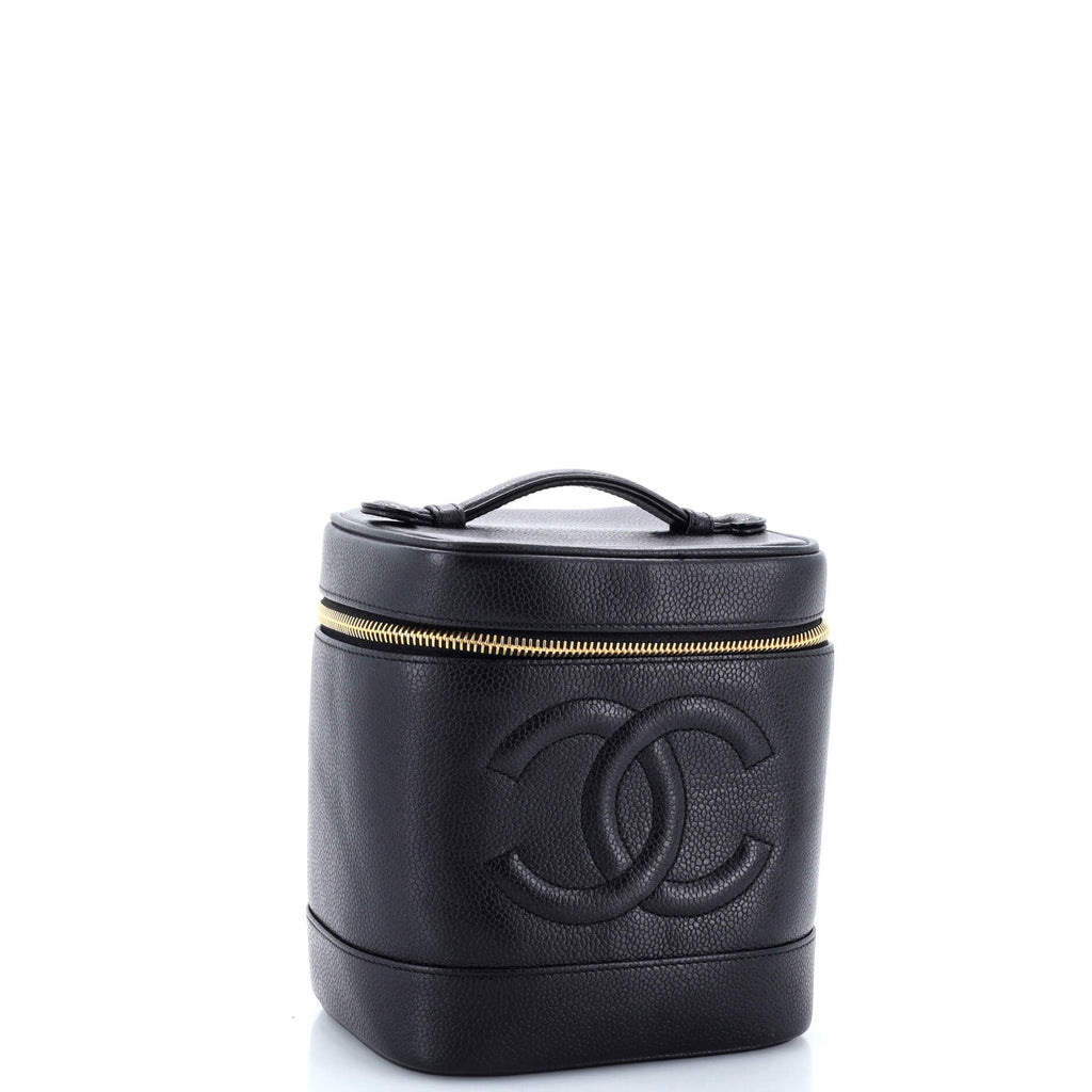 Vintage Timeless Cosmetic Case Caviar Tall