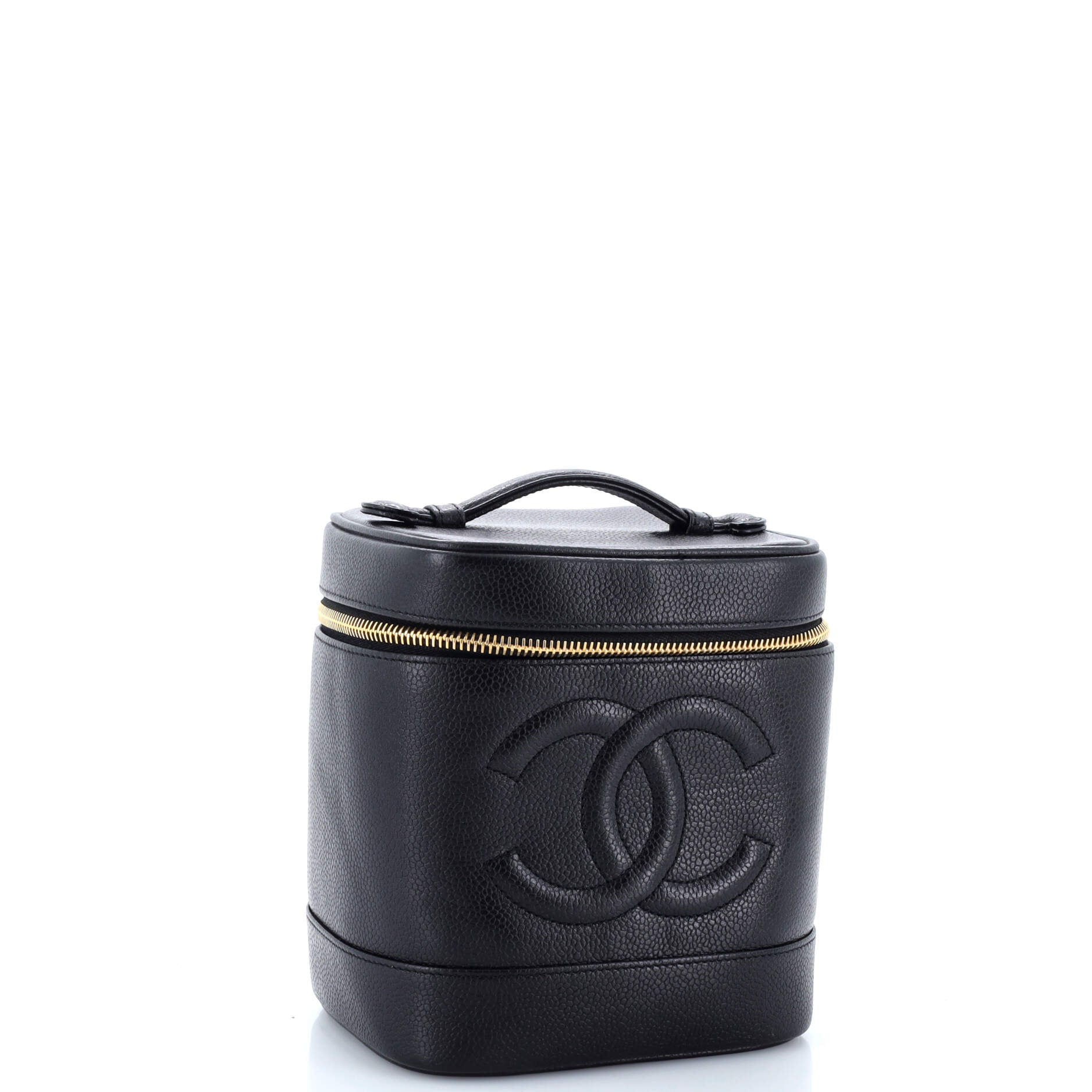 Vintage Timeless Cosmetic Case Caviar Tall