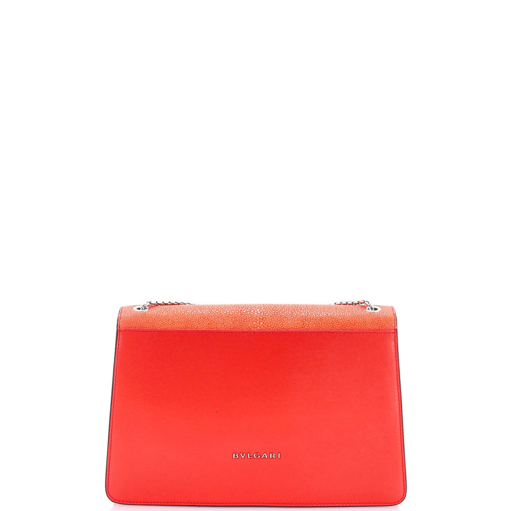 Serpenti Forever Shoulder Bag Leather and Stingray Medium