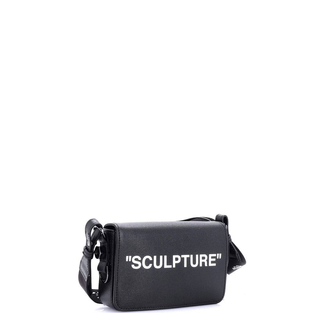 Binder Clip Flap Bag Printed Leather Small