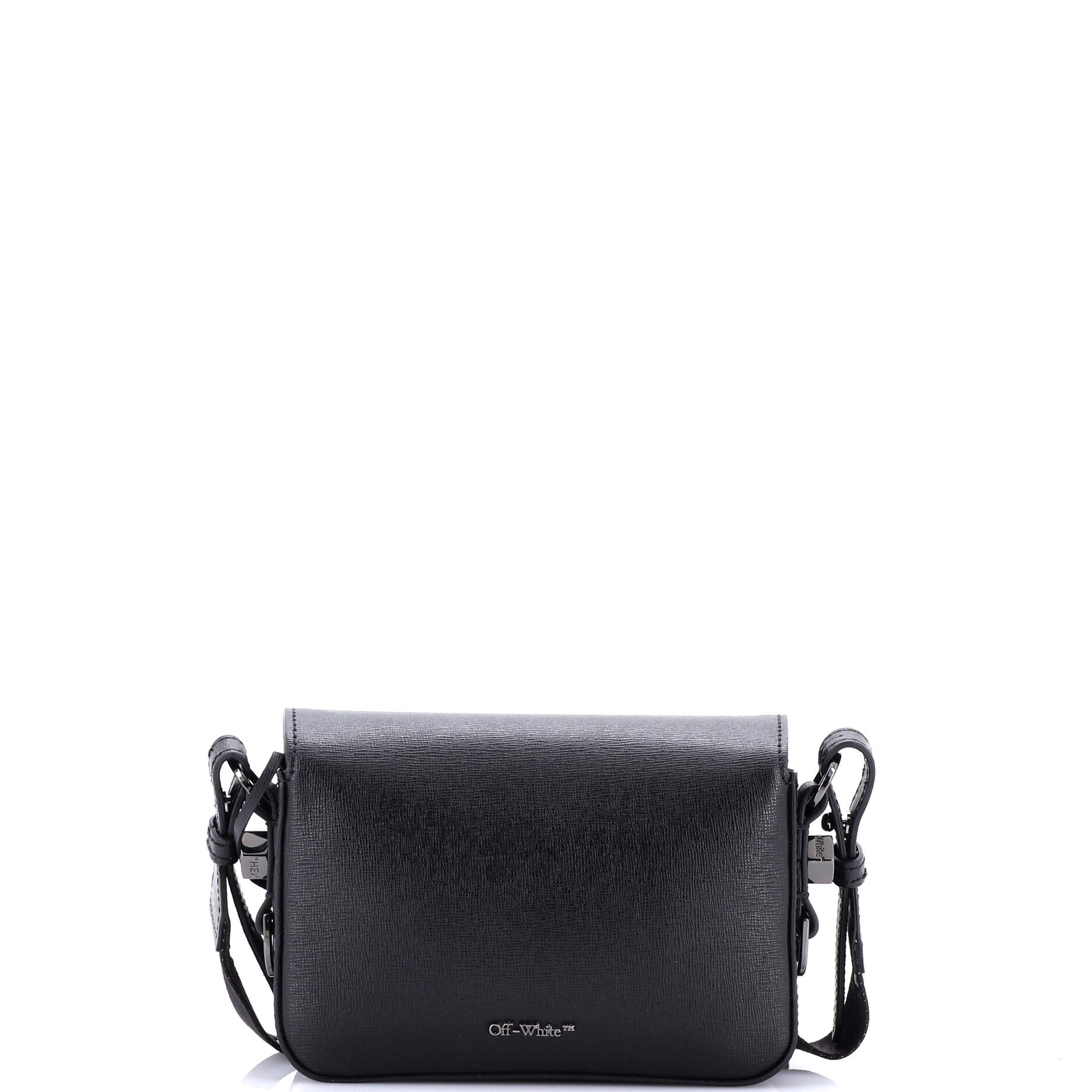 Binder Clip Flap Bag Printed Leather Small