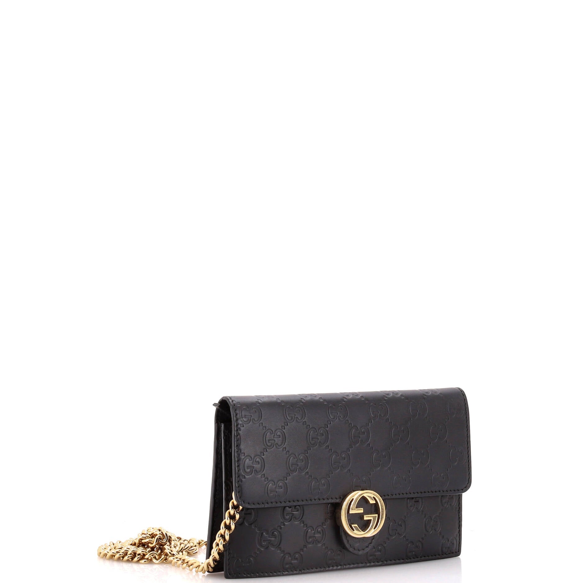 Icon Wallet on Chain Guccissima Leather