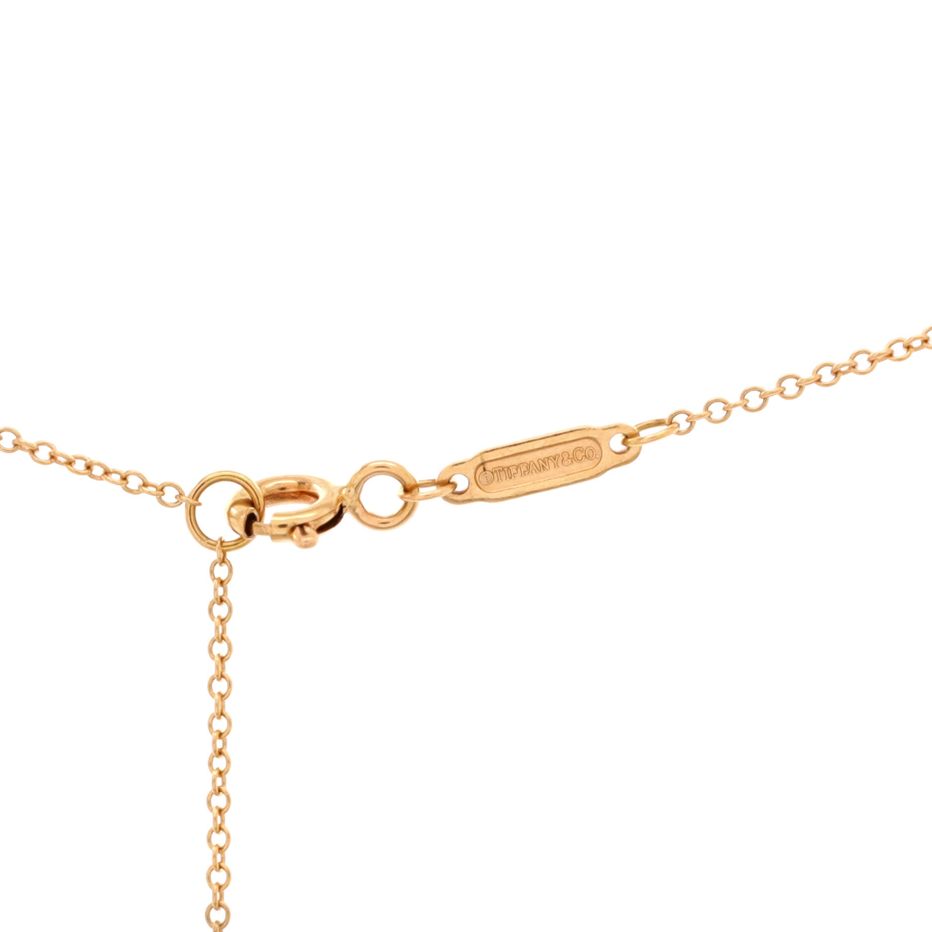 T Smile Pendant Necklace 18K Rose Gold Small