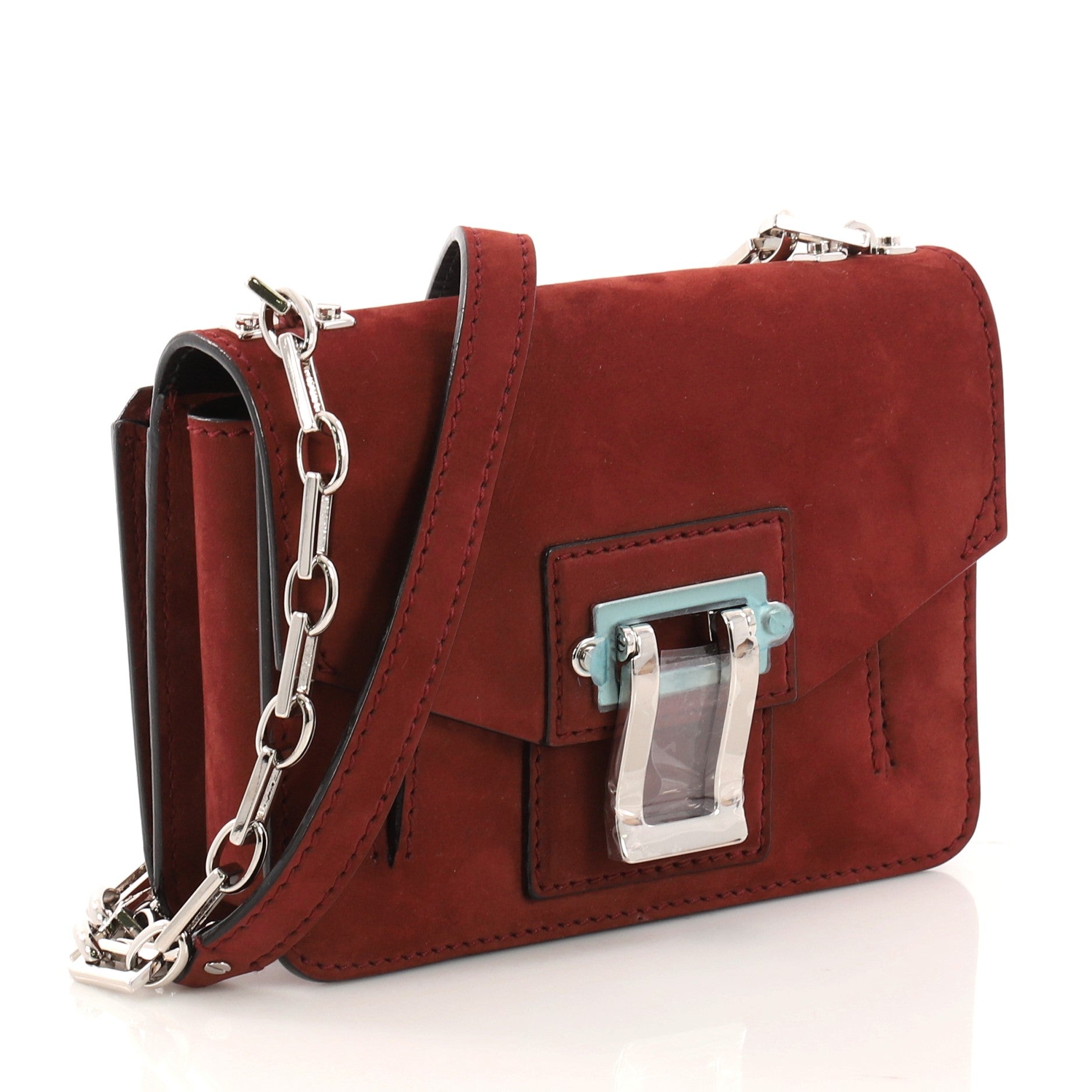 Hava Chain Shoulder Bag Nubuck Mini