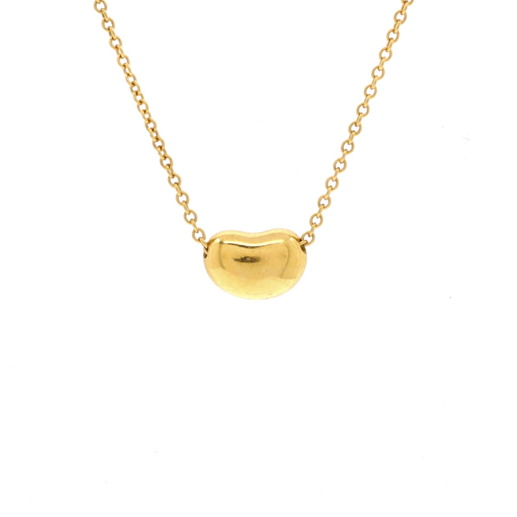Elsa Peretti Bean Pendant Necklace 18K Yellow Gold 9mm