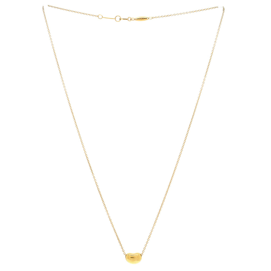 Elsa Peretti Bean Pendant Necklace 18K Yellow Gold 9mm