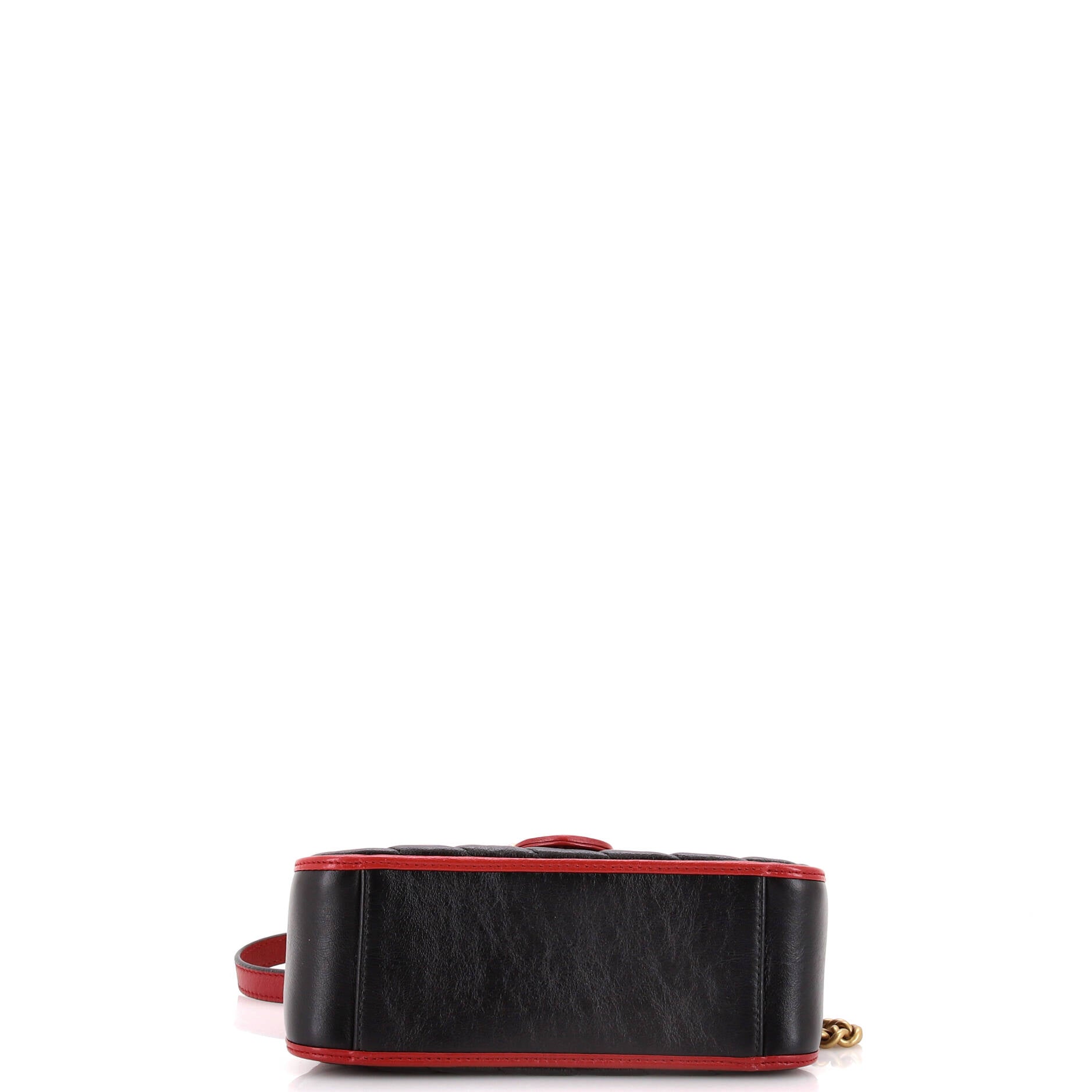 GG Marmont Top Handle Flap Bag Diagonal Quilted Leather Mini