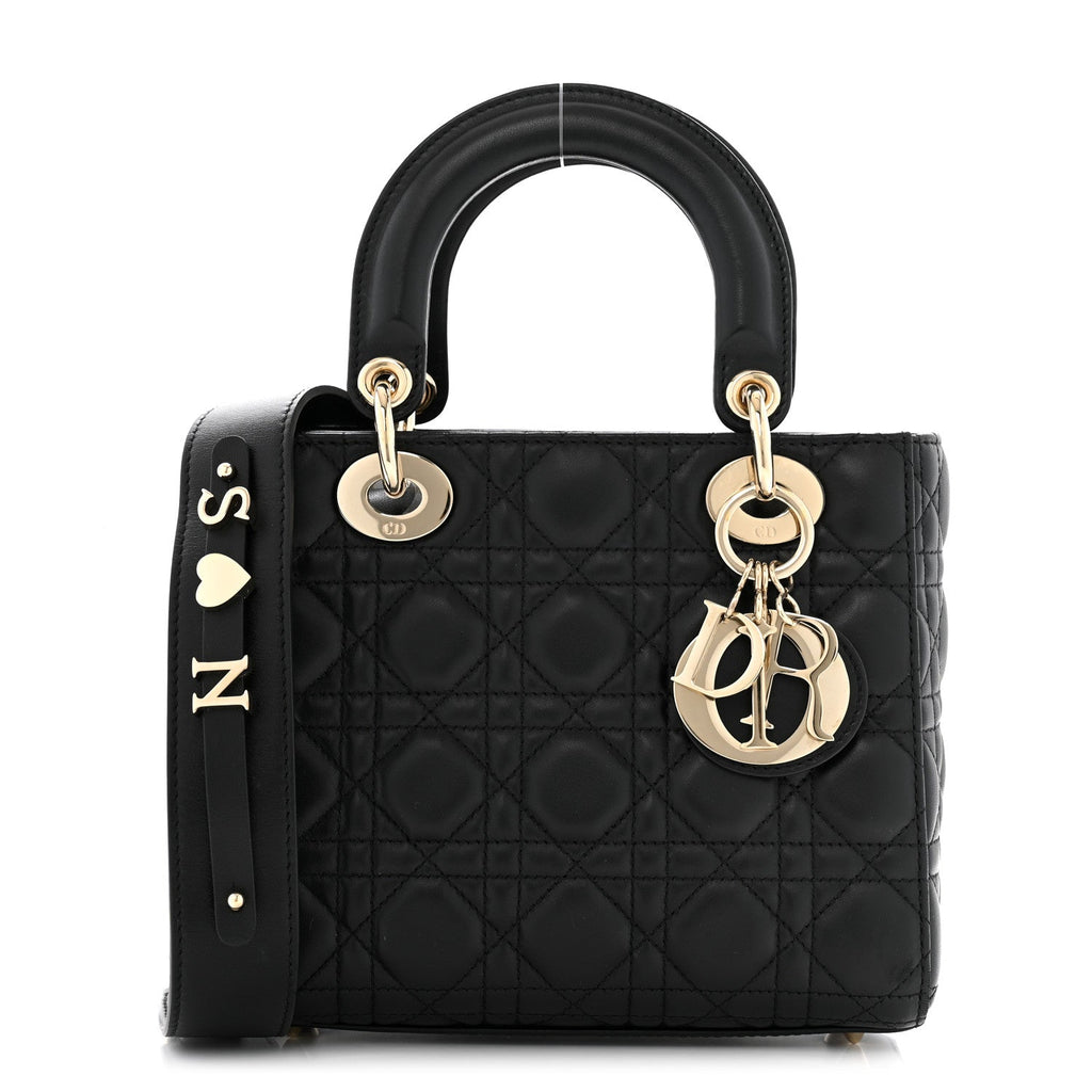 Lambskin Cannage Small My ABCDior Lady Dior Black