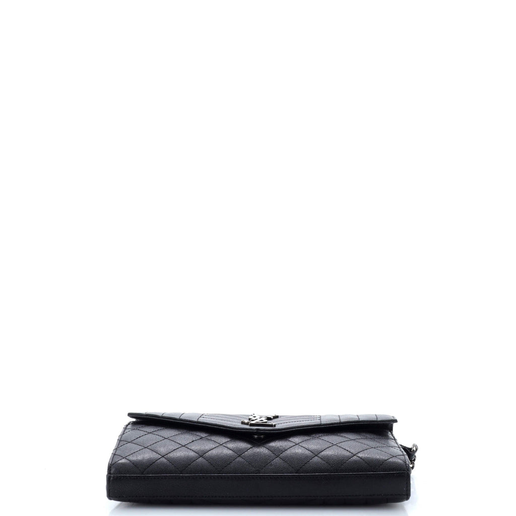 Classic Monogram Chain Wallet Mixed Matelasse Leather Medium