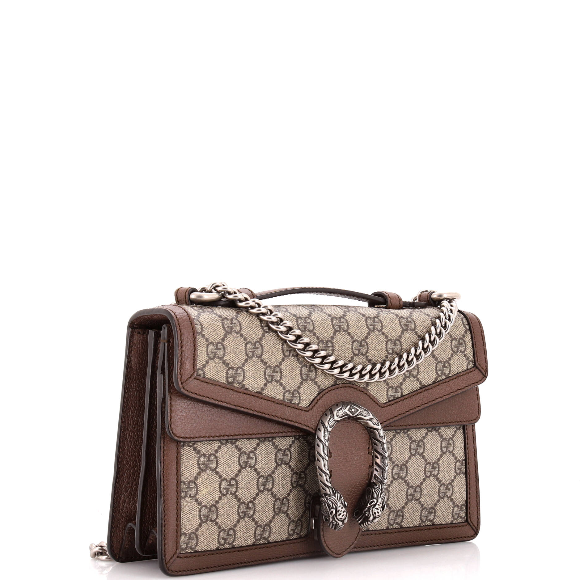 Dionysus Top Handle Chain Bag GG Coated Canvas Small